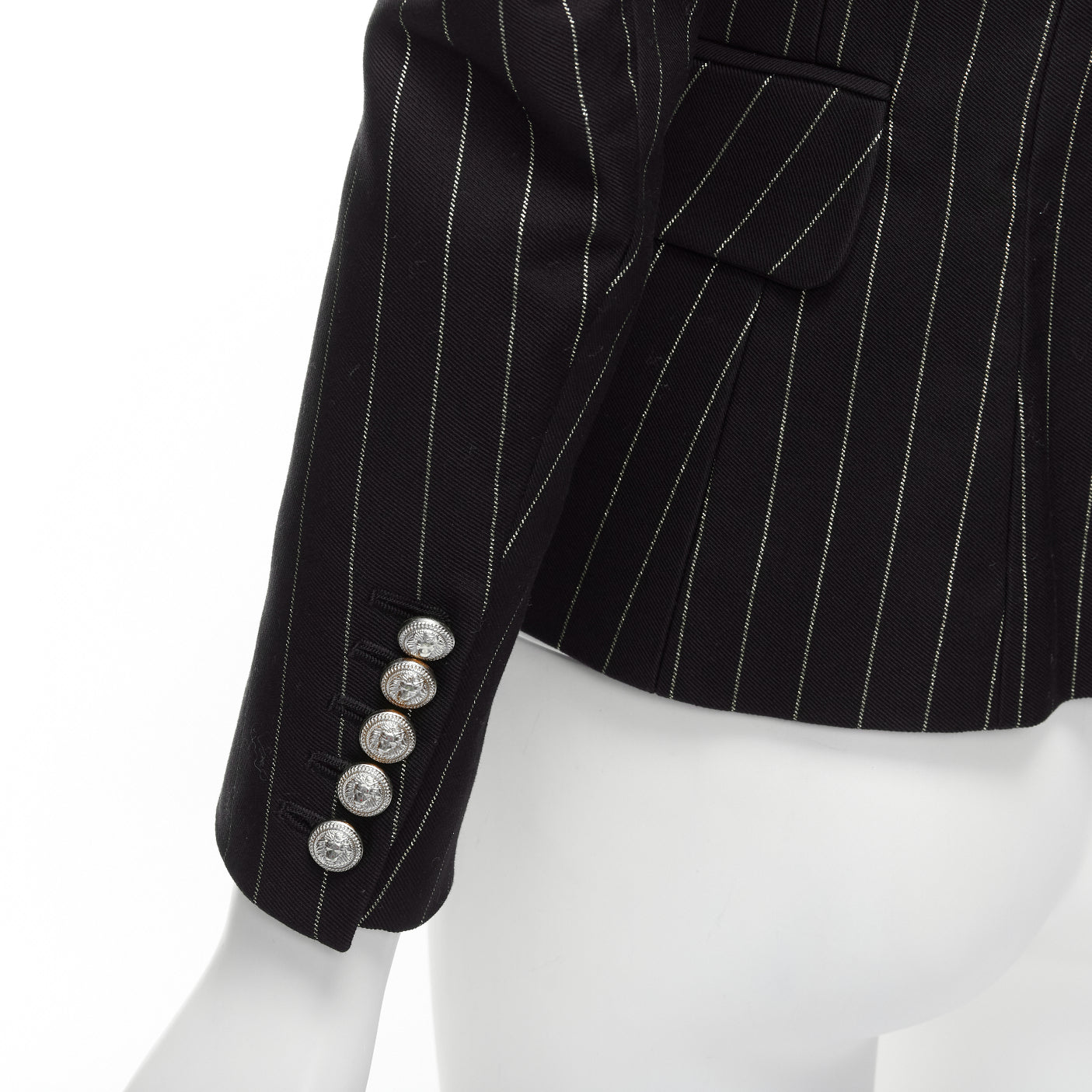 Balmain Gold Striped Blazer - Image 10
