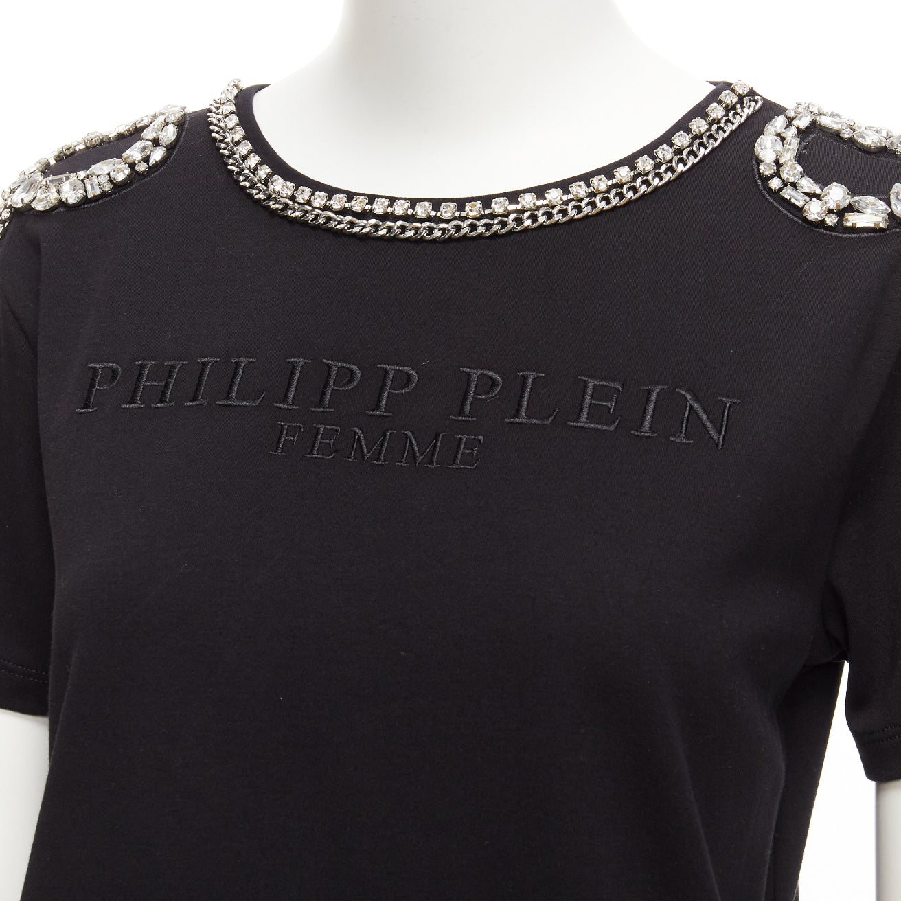 Philipp Plein Crystal Fringe Shirt - Back view