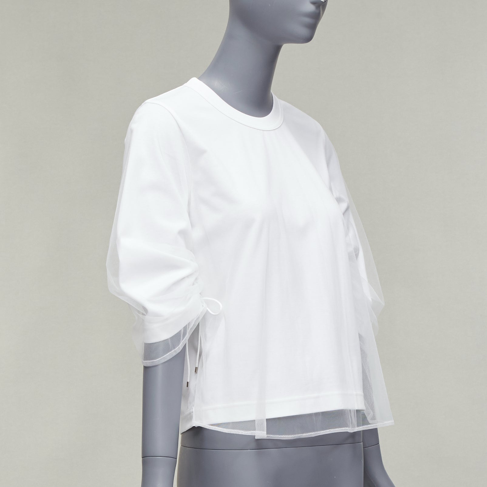 Noir Kei Ninomiya Tulle Overlay Shirt - Image 6