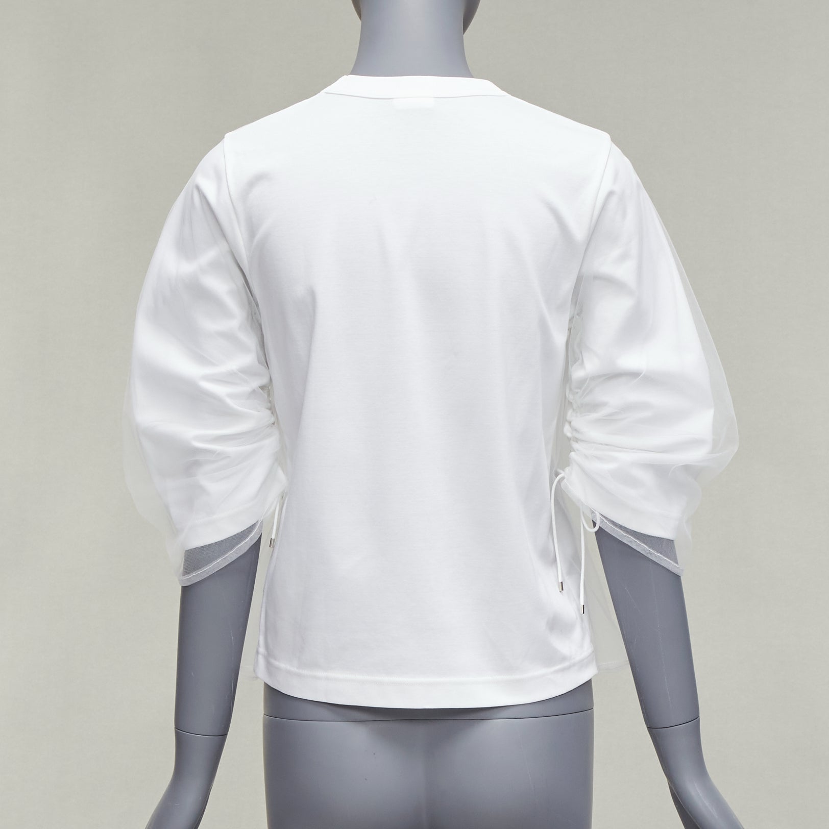 Noir Kei Ninomiya Tulle Overlay Shirt - Side view