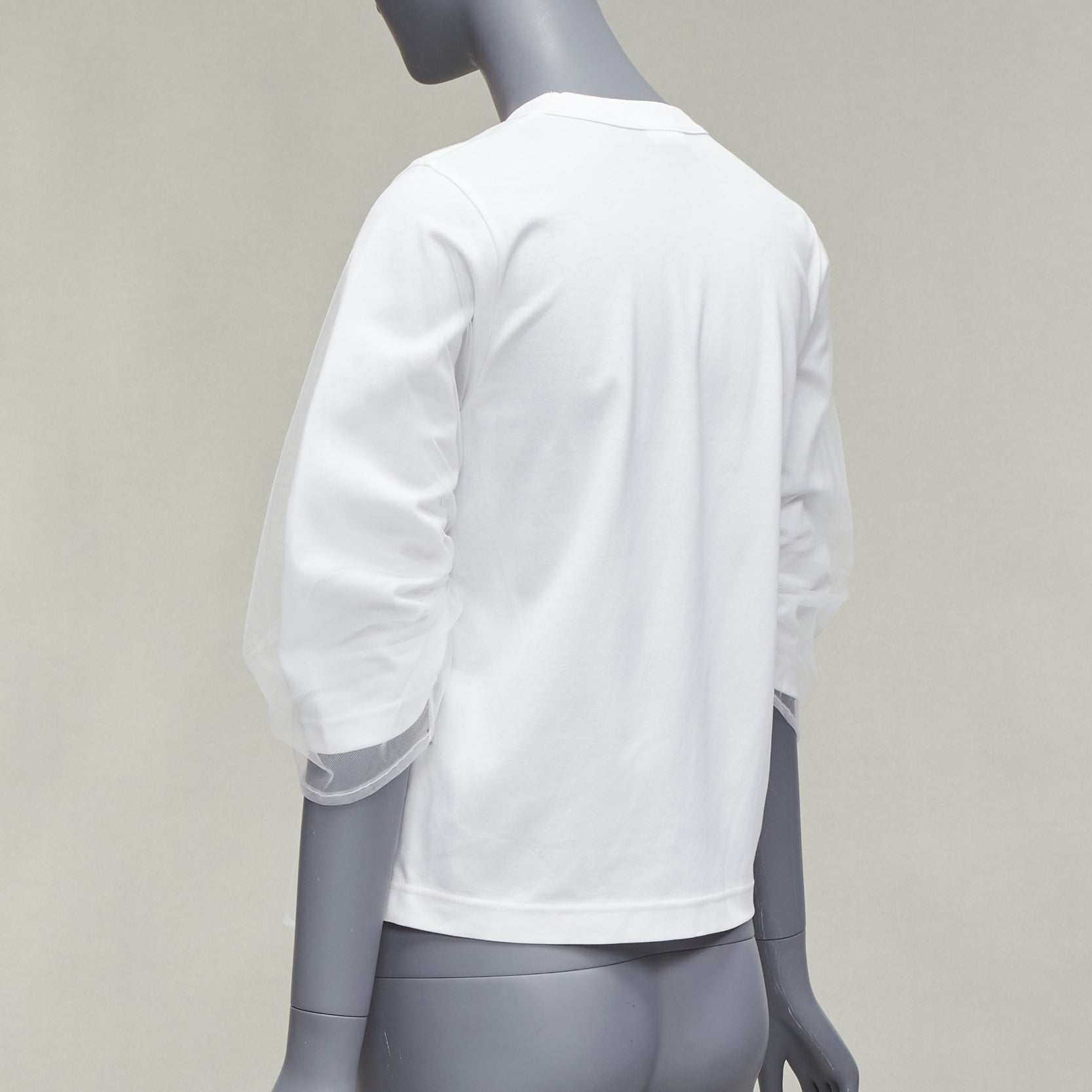 Noir Kei Ninomiya Tulle Overlay Shirt - Detail 1