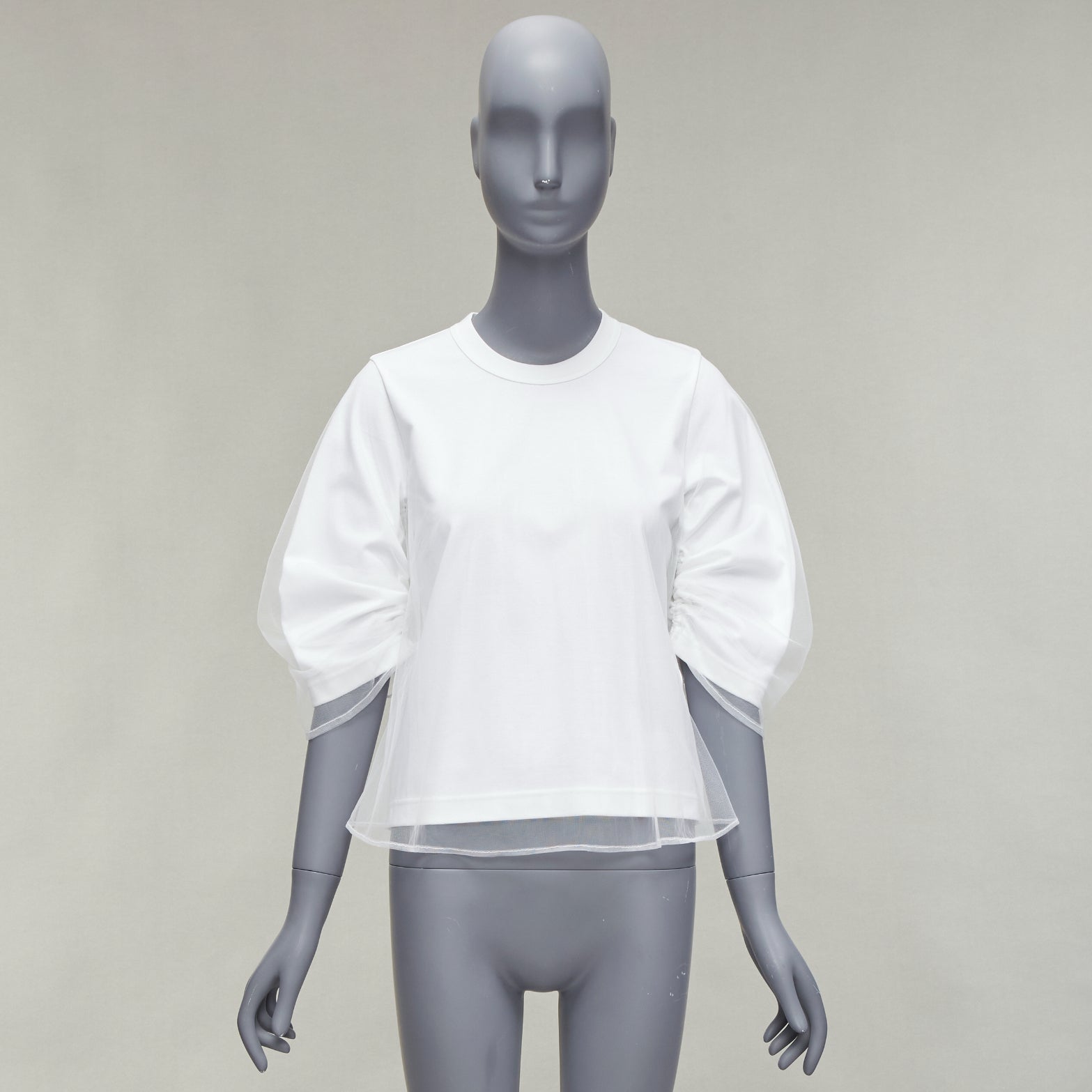 Noir Kei Ninomiya Tulle Overlay Shirt - Image 11