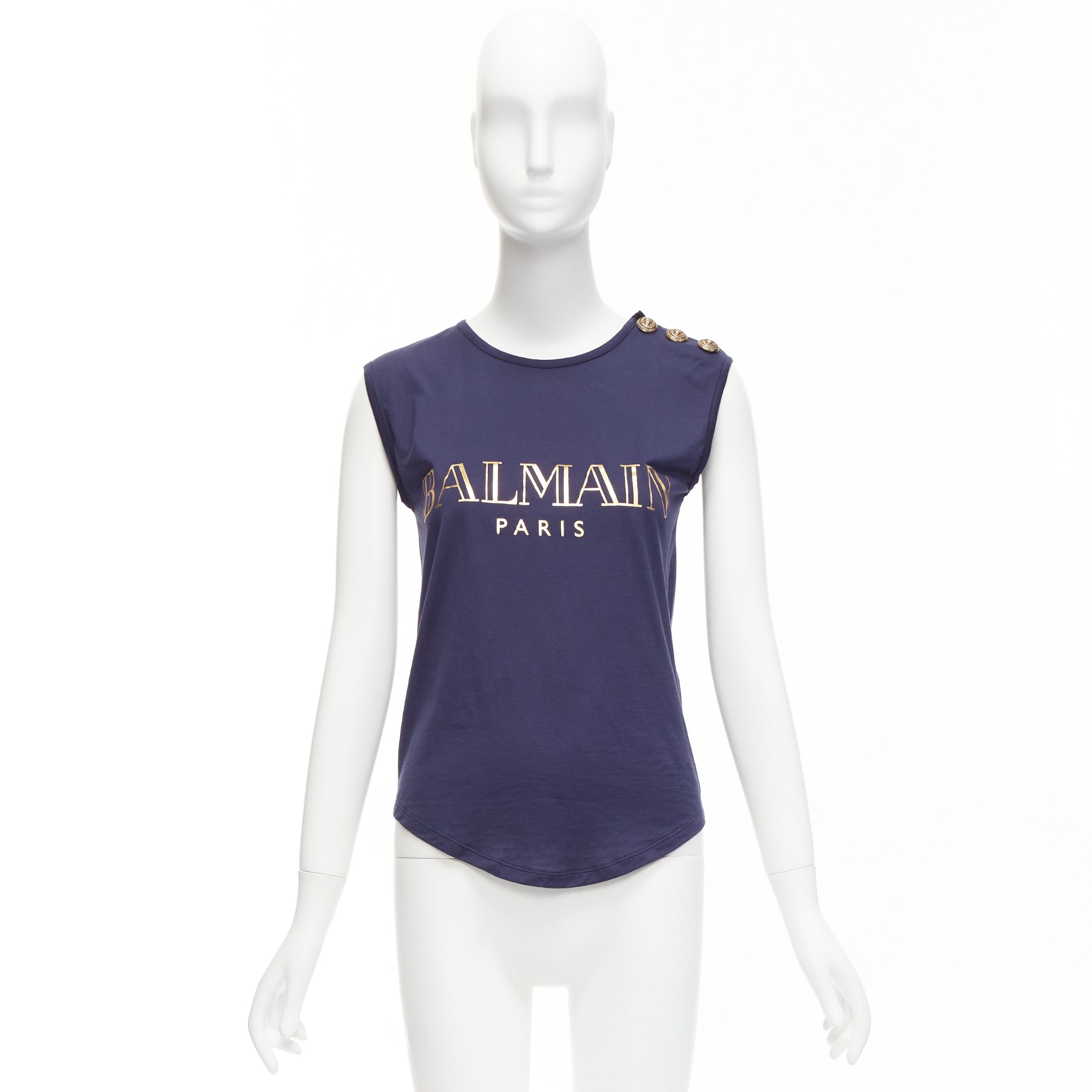Balmain Foil Logo Tank - Image 11