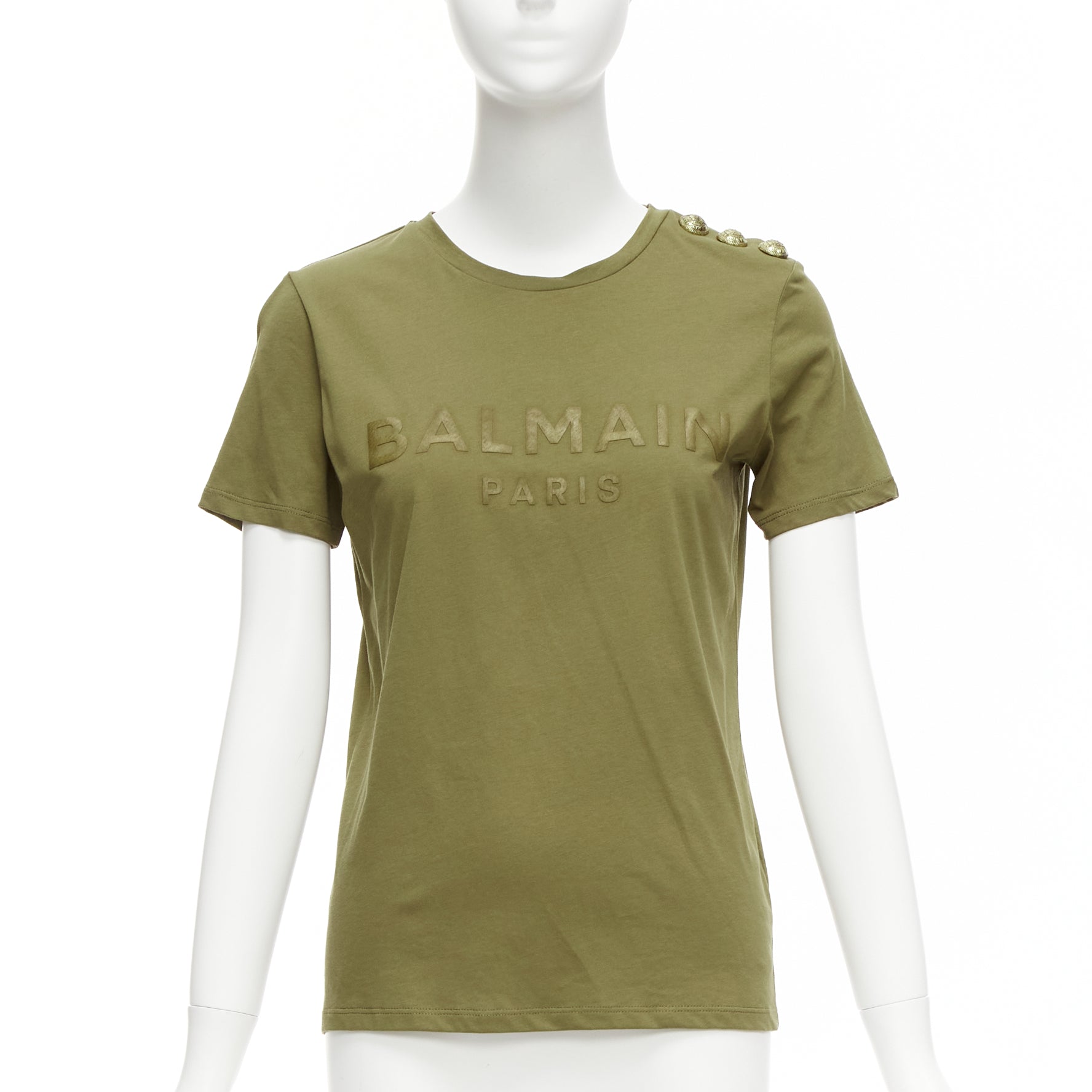 Balmain Distressed Logo Shirt