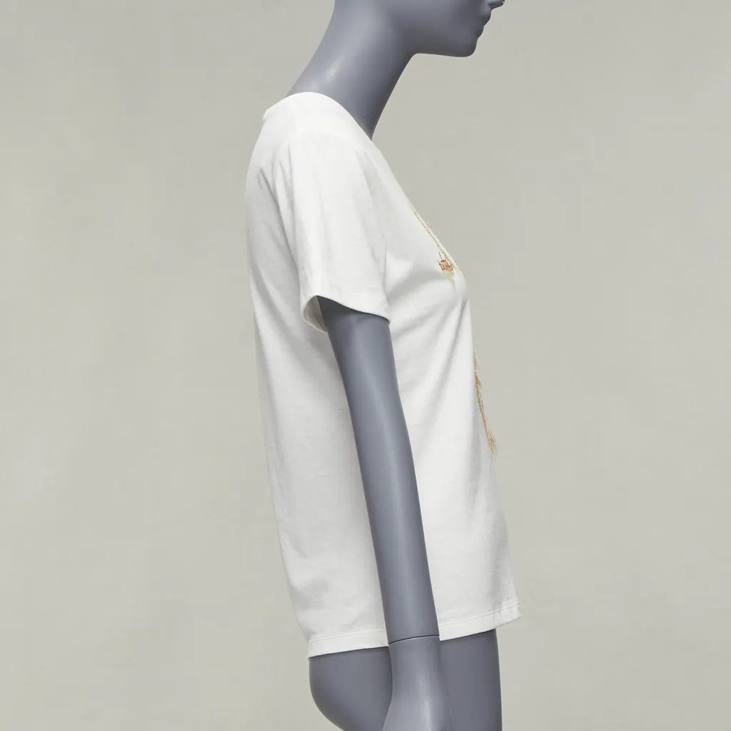 Dior Lurex J’adior Shirt White Cotton Very good - Model View