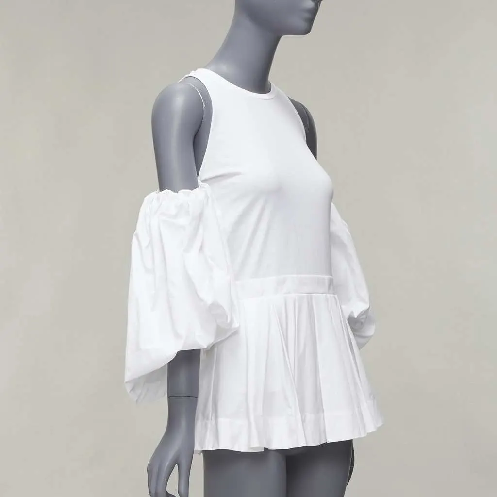 Alexander McQueen Cold Shoulder Shirt White Cotton Never worn - Inside View