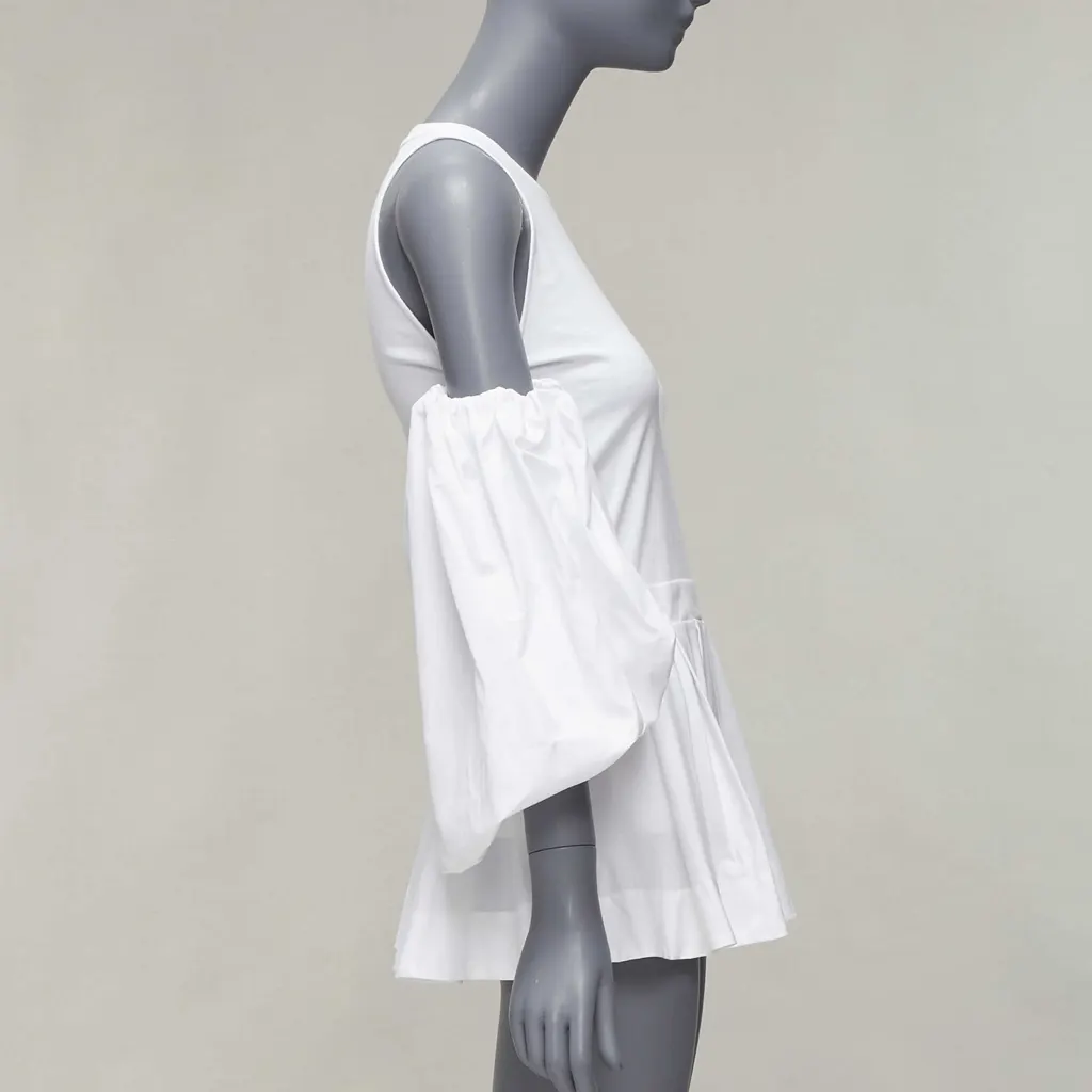 Alexander McQueen Cold Shoulder Shirt White Cotton Never worn - Model View
