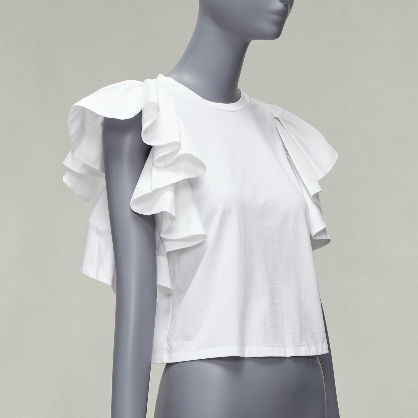 Alexander Mcqueen Ruffle Crop Shirt - Image 6
