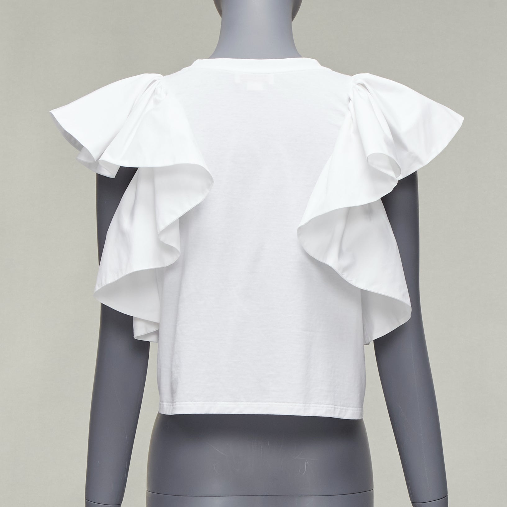 Alexander Mcqueen Ruffle Crop Shirt - Side view
