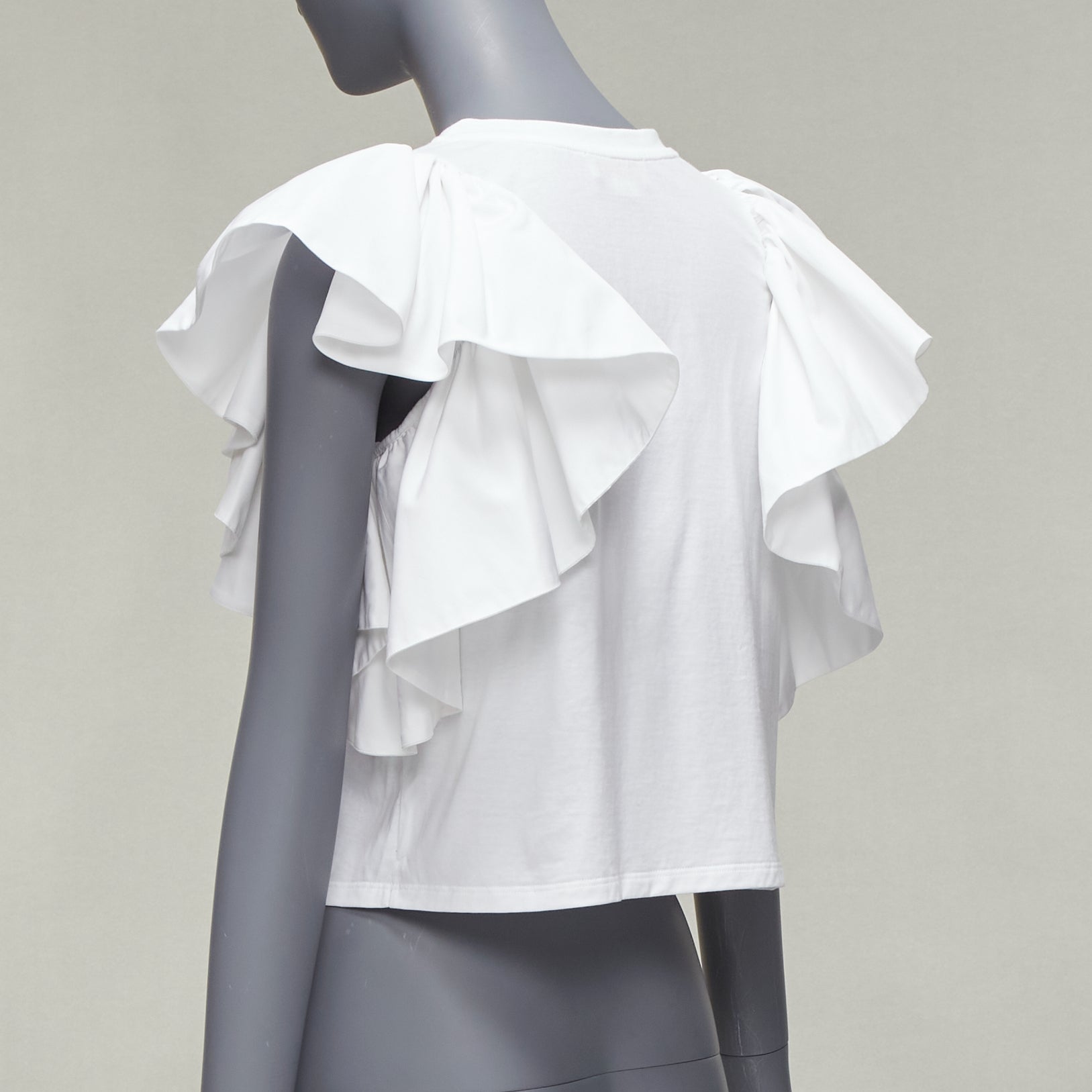 Alexander Mcqueen Ruffle Crop Shirt - Detail 1