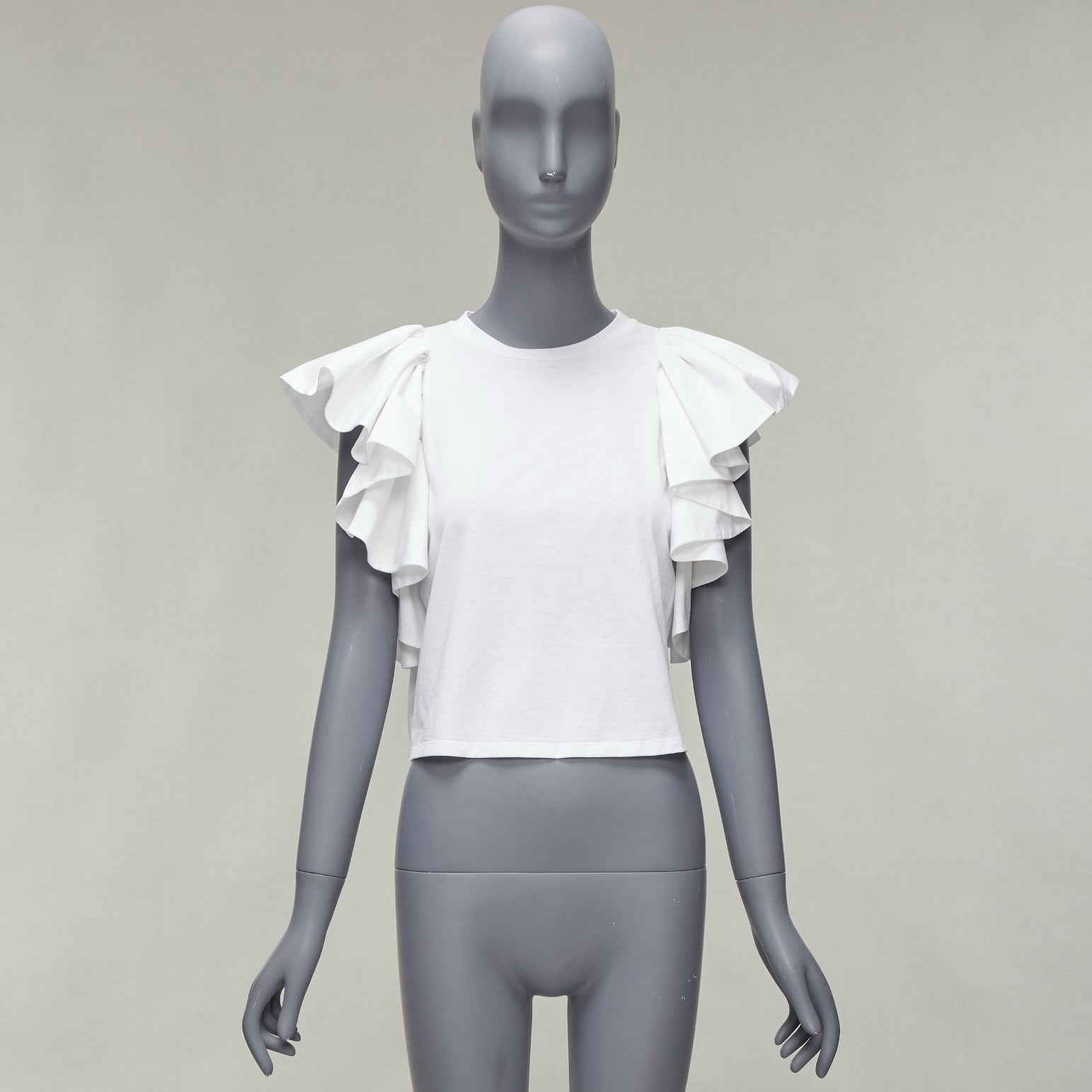 Alexander Mcqueen Ruffle Crop Shirt - Image 11