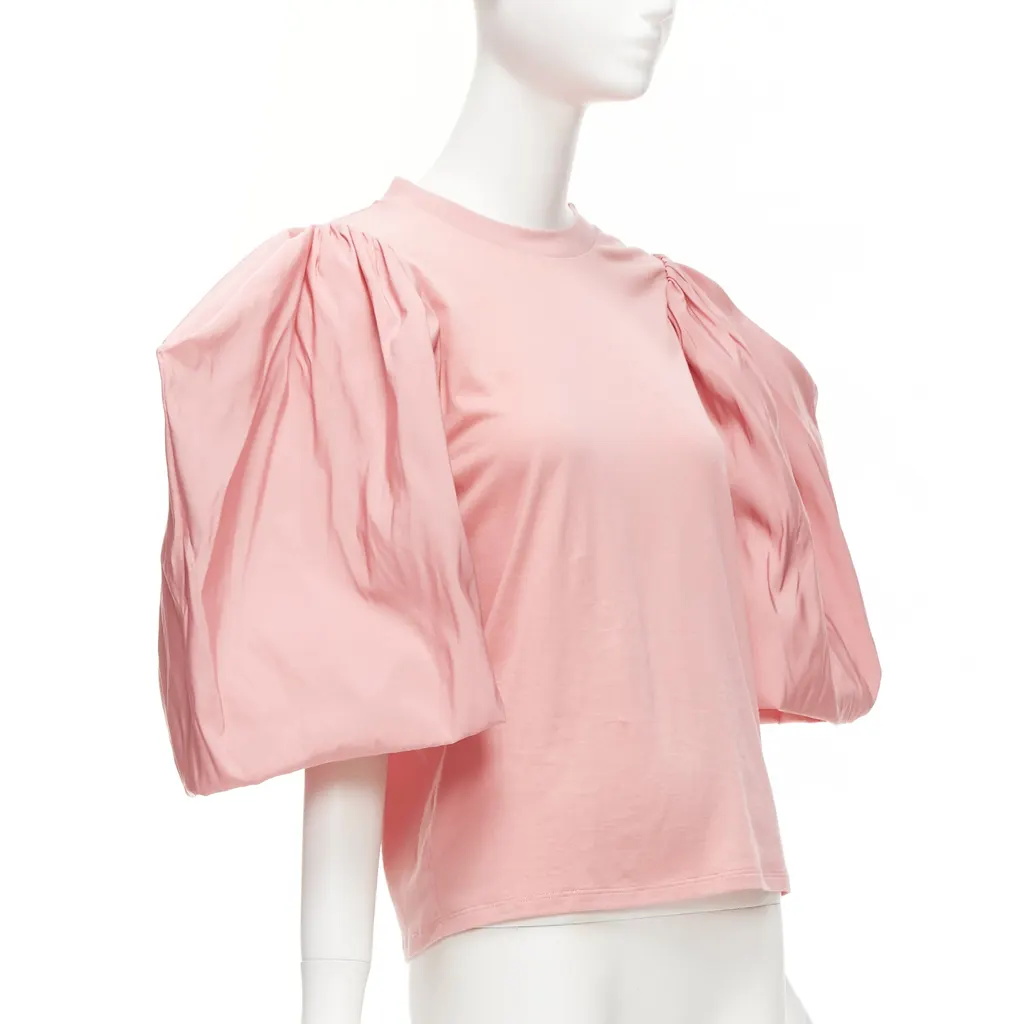Alexander McQueen Dramatic Puff Shirt Pink Cotton Never worn, with tag - Inside View