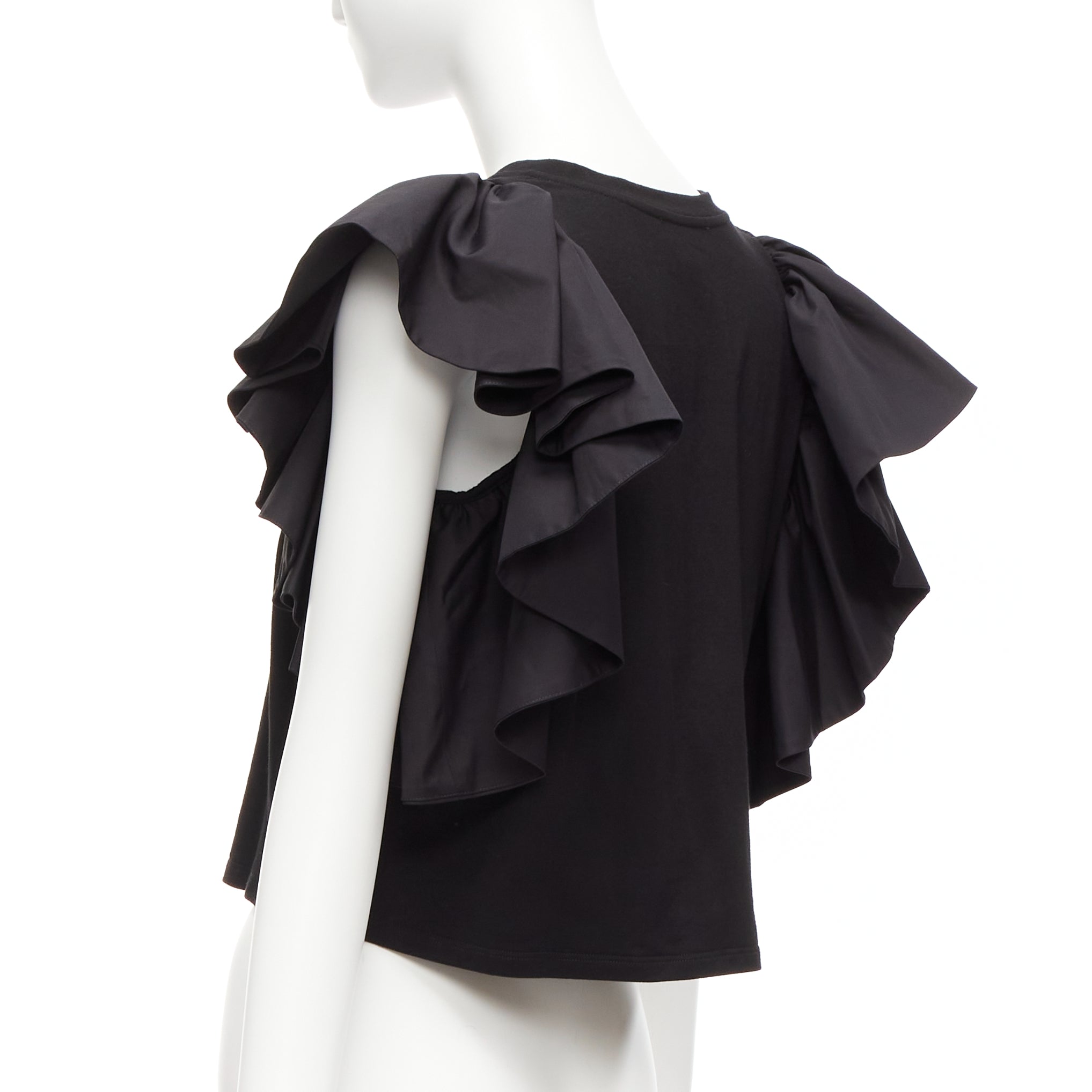 Alexander Mcqueen Ruffle Cap Shirt - Detail 1