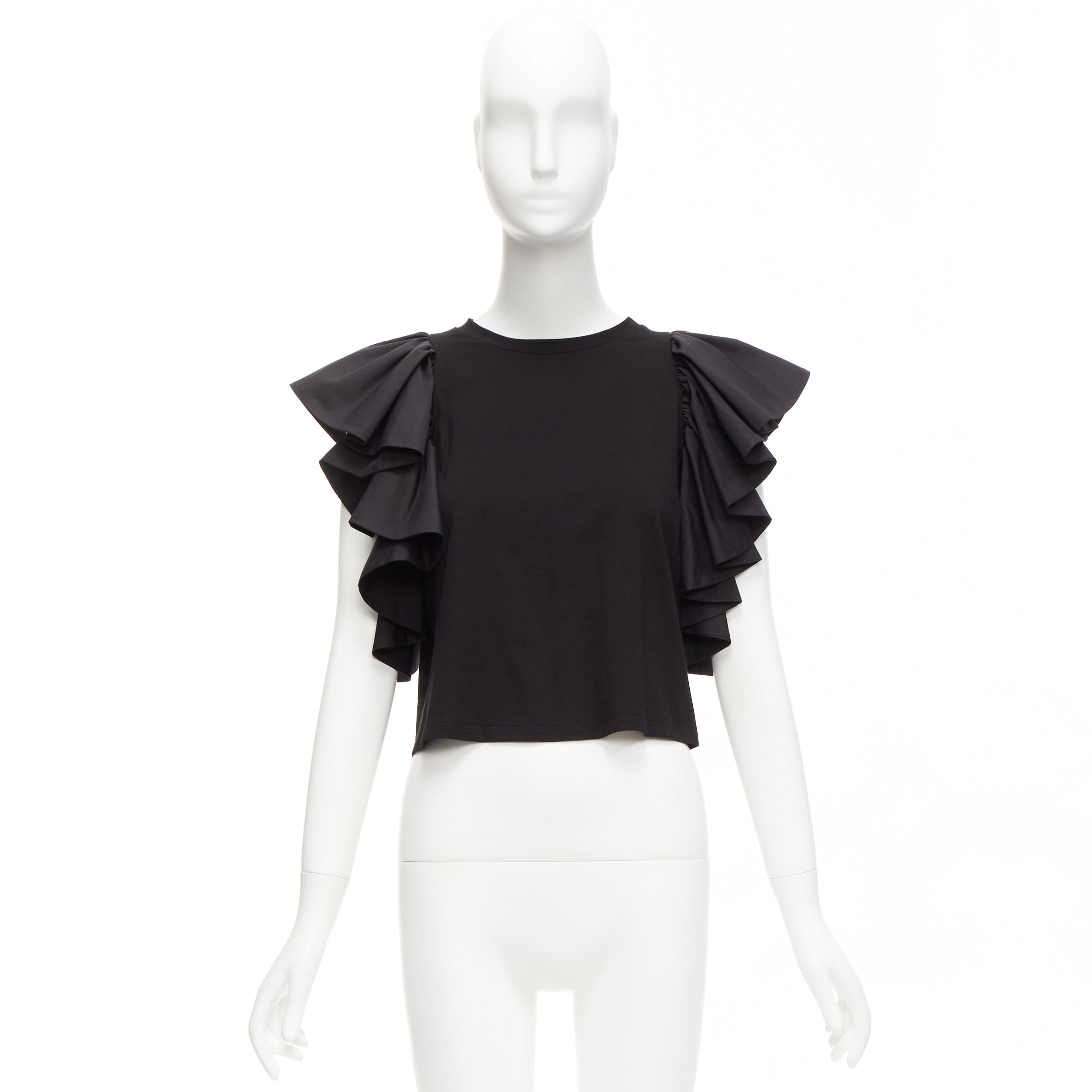 Alexander Mcqueen Ruffle Cap Shirt - Image 11