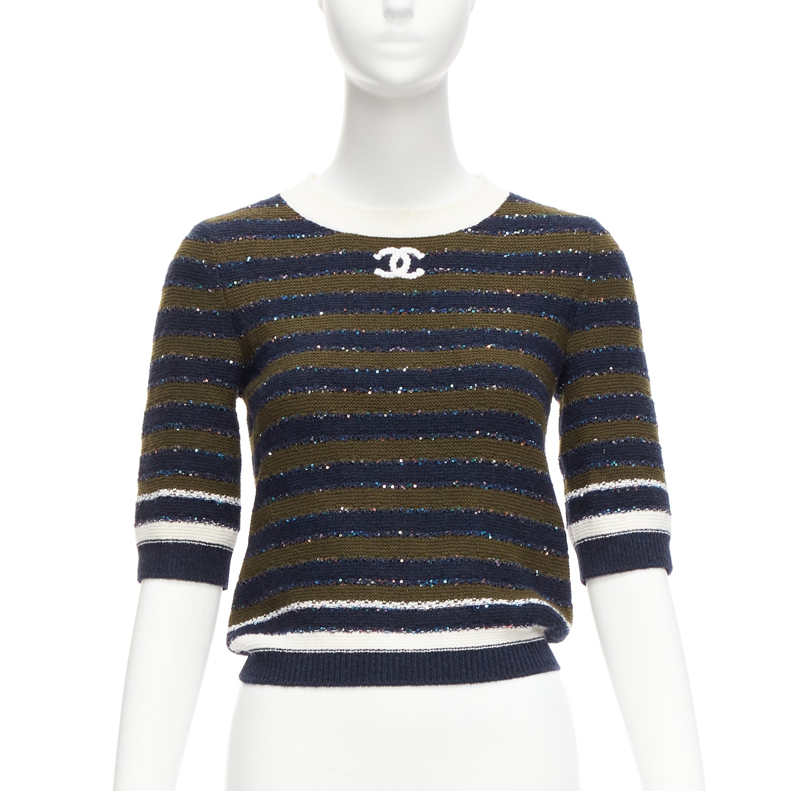 Chanel Sequin Stripe Sweater