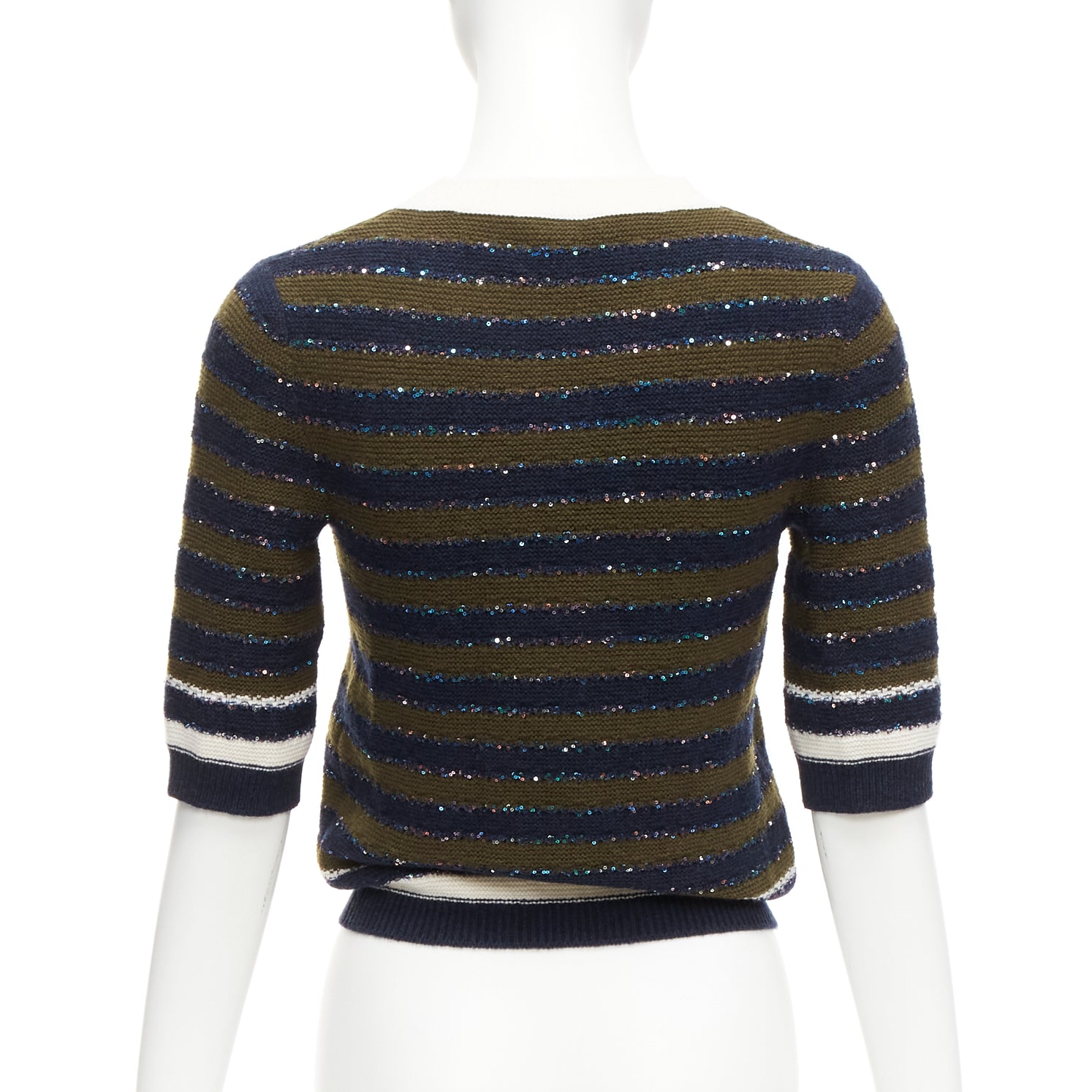 Chanel Sequin Stripe Sweater - Side view