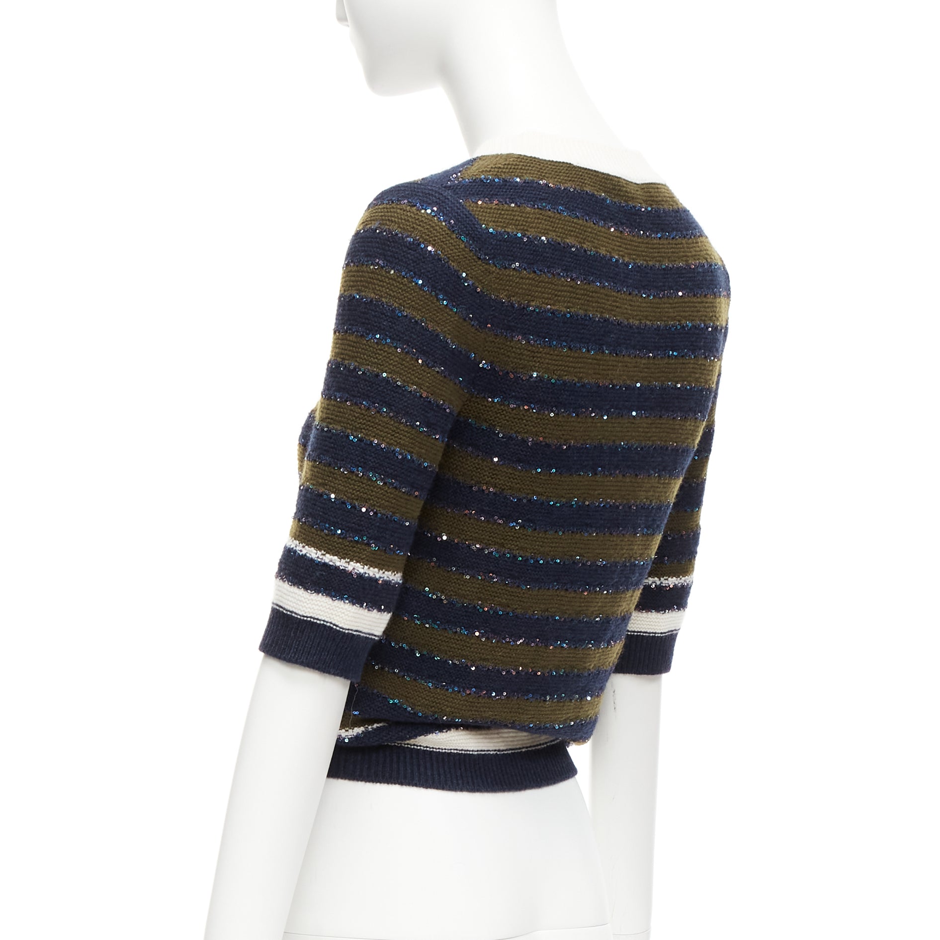 Chanel Sequin Stripe Sweater - Detail 1