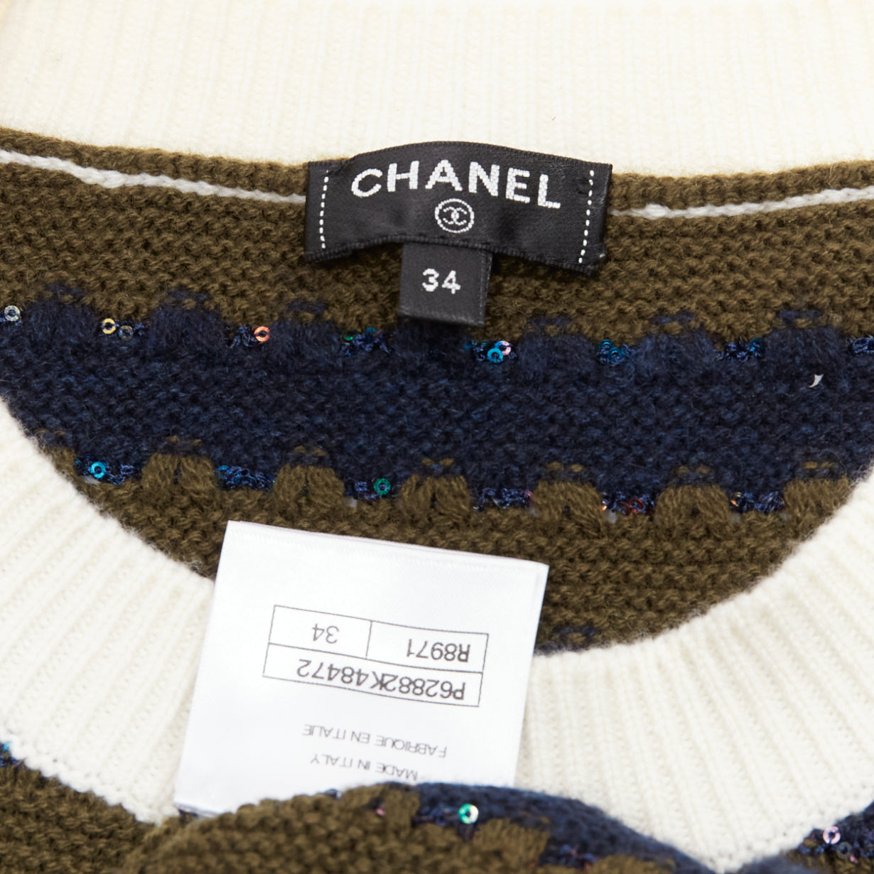 Chanel Sequin Stripe Sweater - Image 10