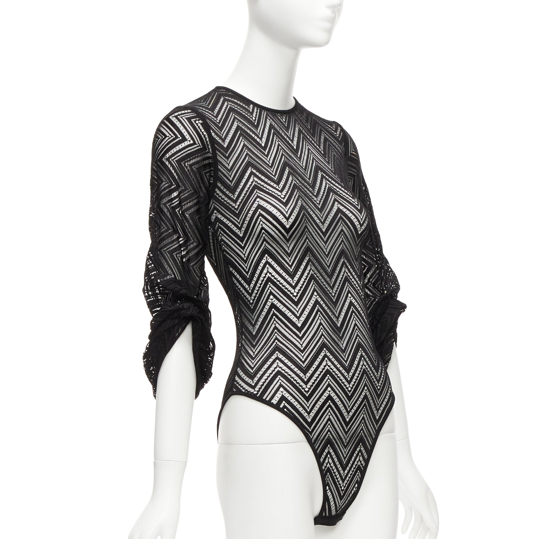 Roland Mouret Chevron Lace Bodysuit - Image 6