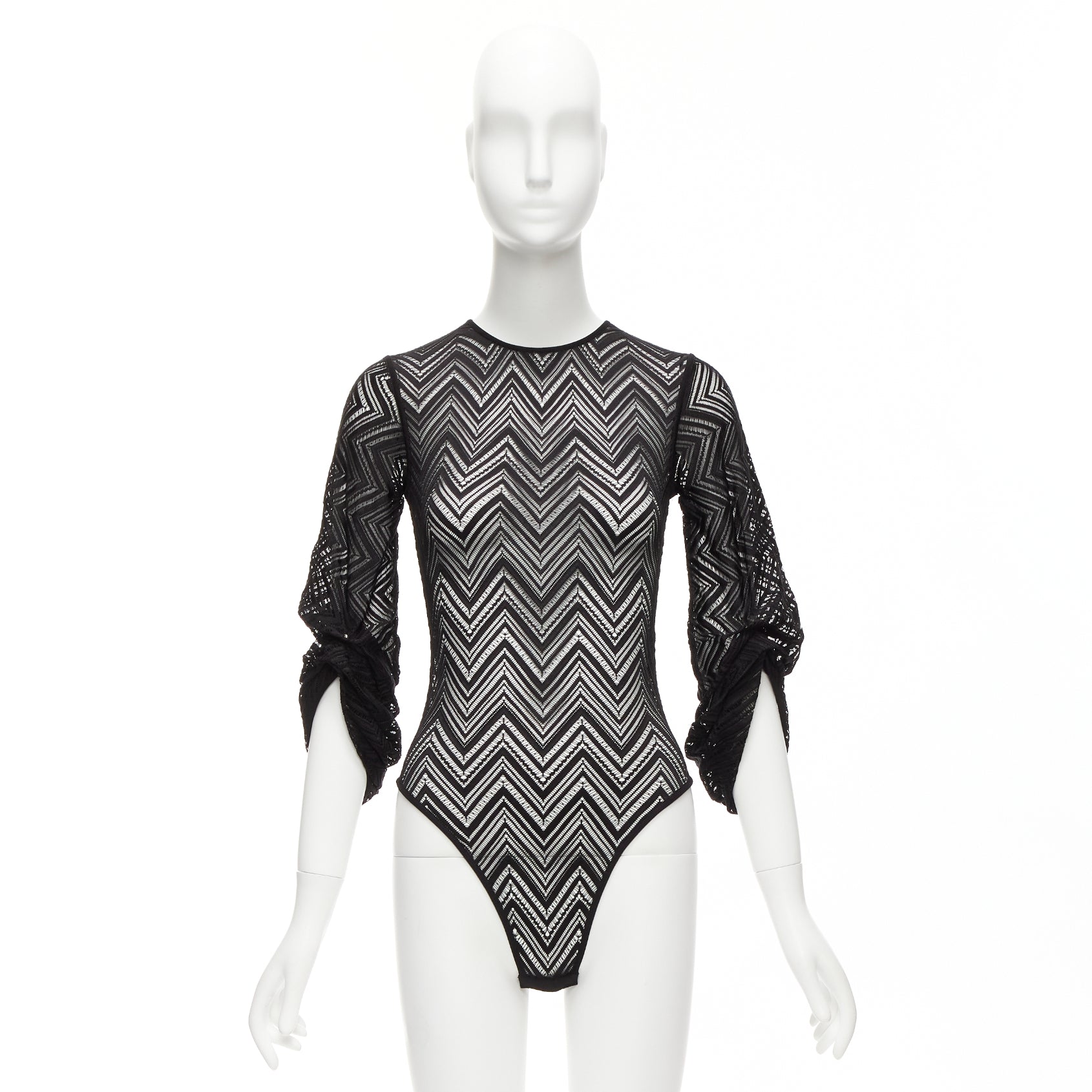 Roland Mouret Chevron Lace Bodysuit - Image 11