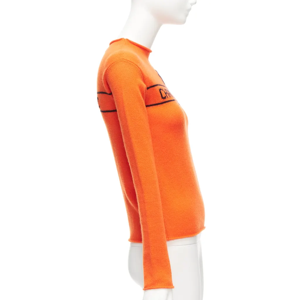 Dior Orange Star Sweater Orange Cashmere Never worn - Model View