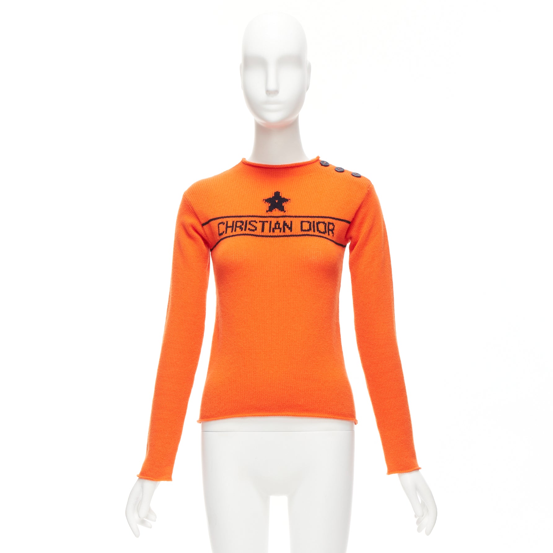 Dior Orange Star Sweater - Image 11