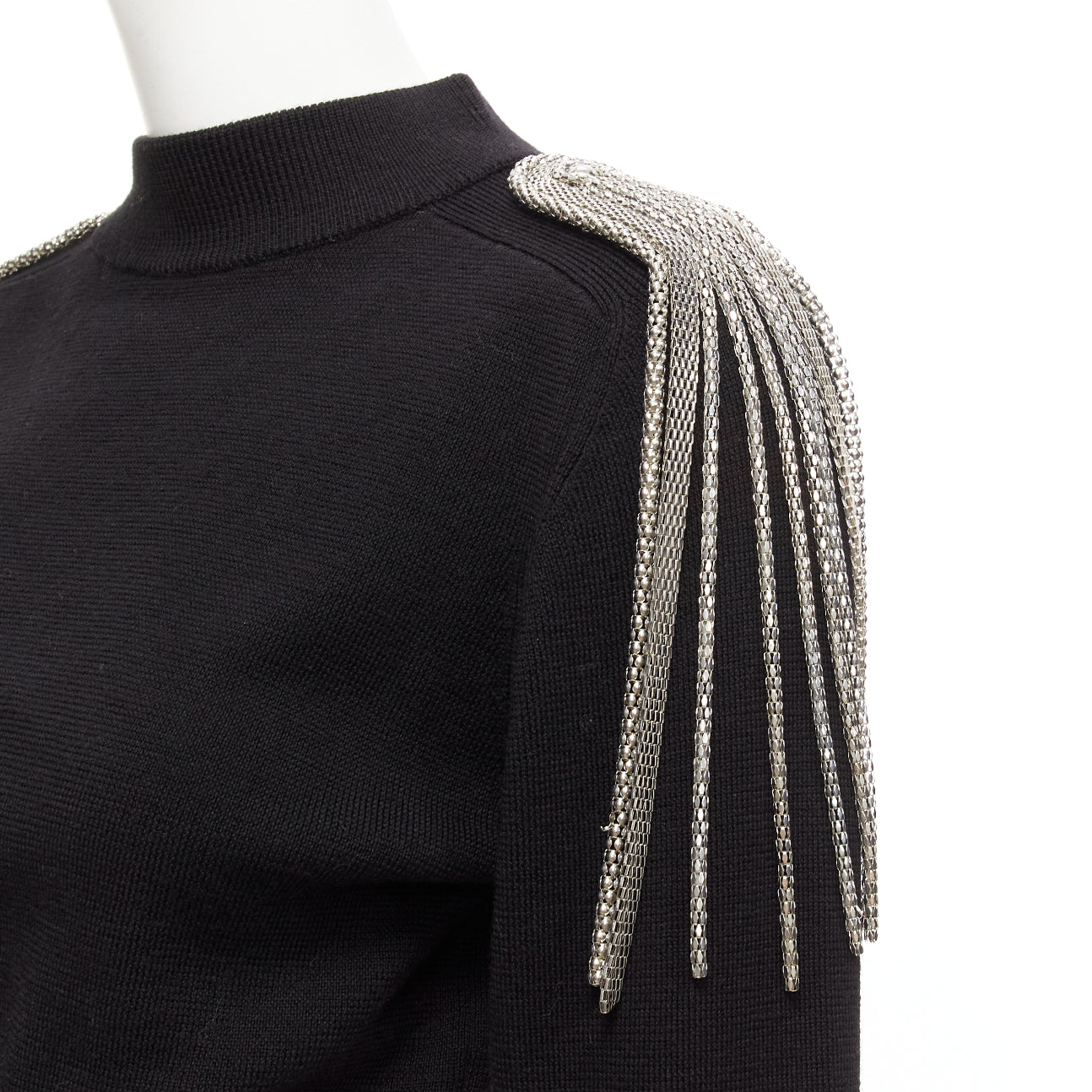 Christopher Kane Chain Shoulder Sweater - Back view