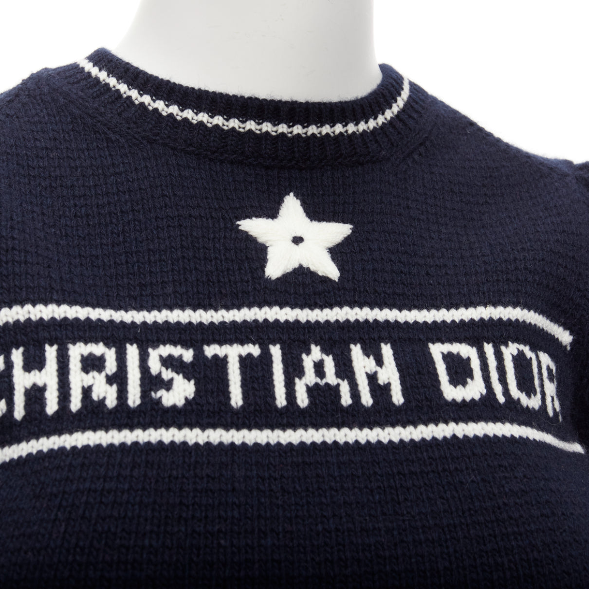 Dior Navy Puff Sweater - Back view