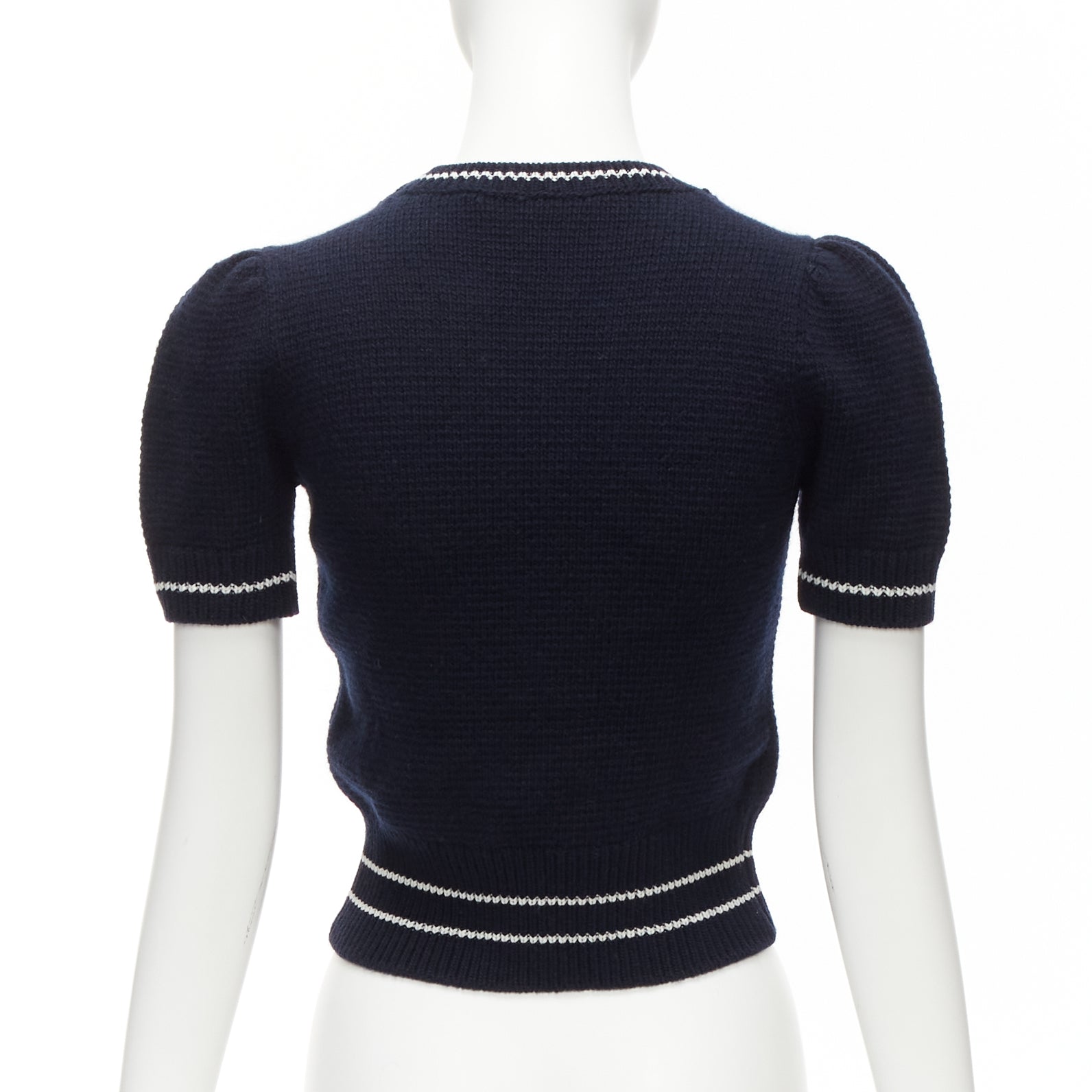 Dior Navy Puff Sweater - Side view
