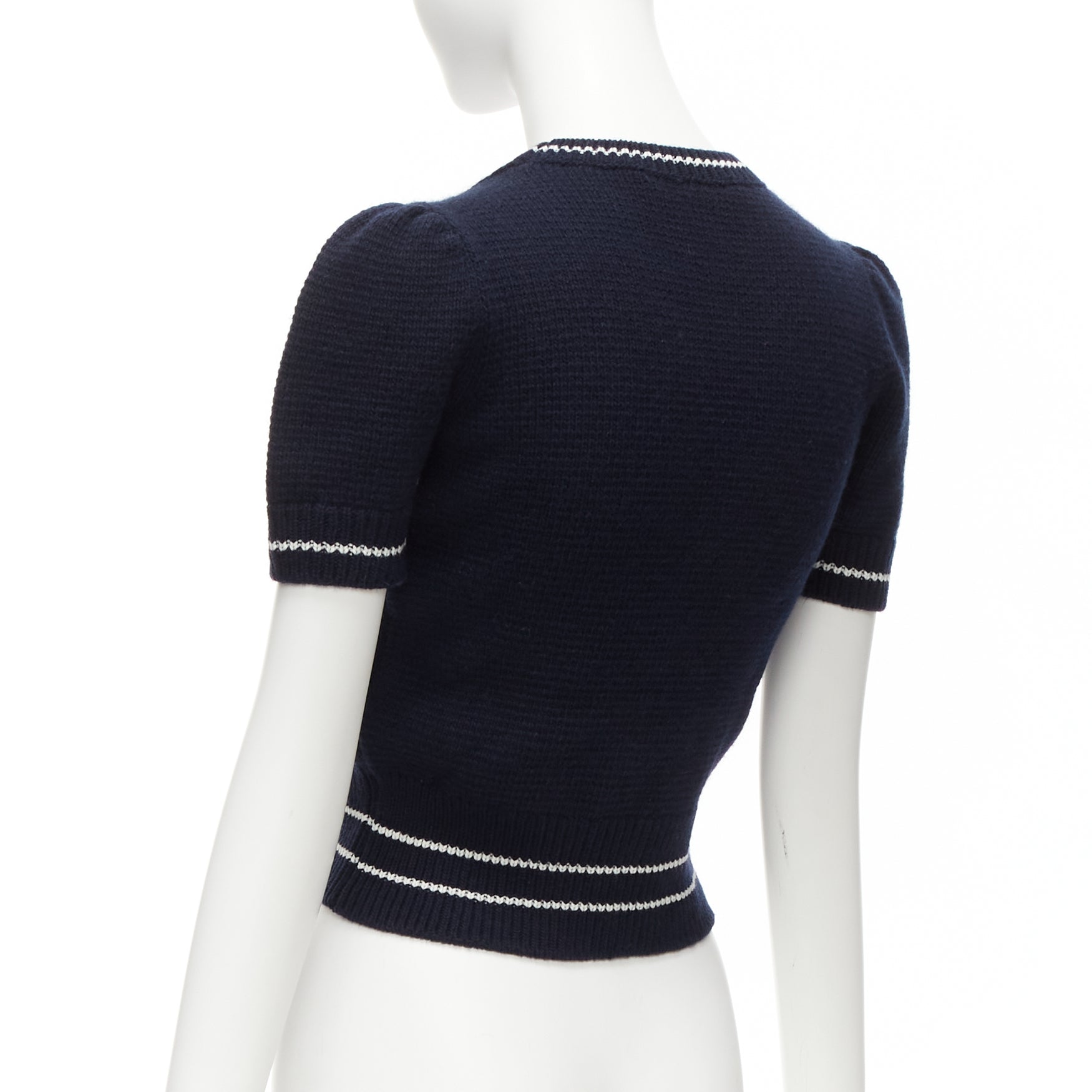 Dior Navy Puff Sweater - Detail 1