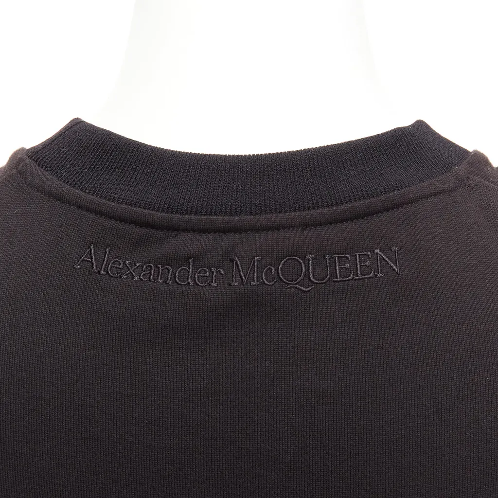 Alexander McQueen Cold Shoulder Dress Black Cotton Never worn - Back View