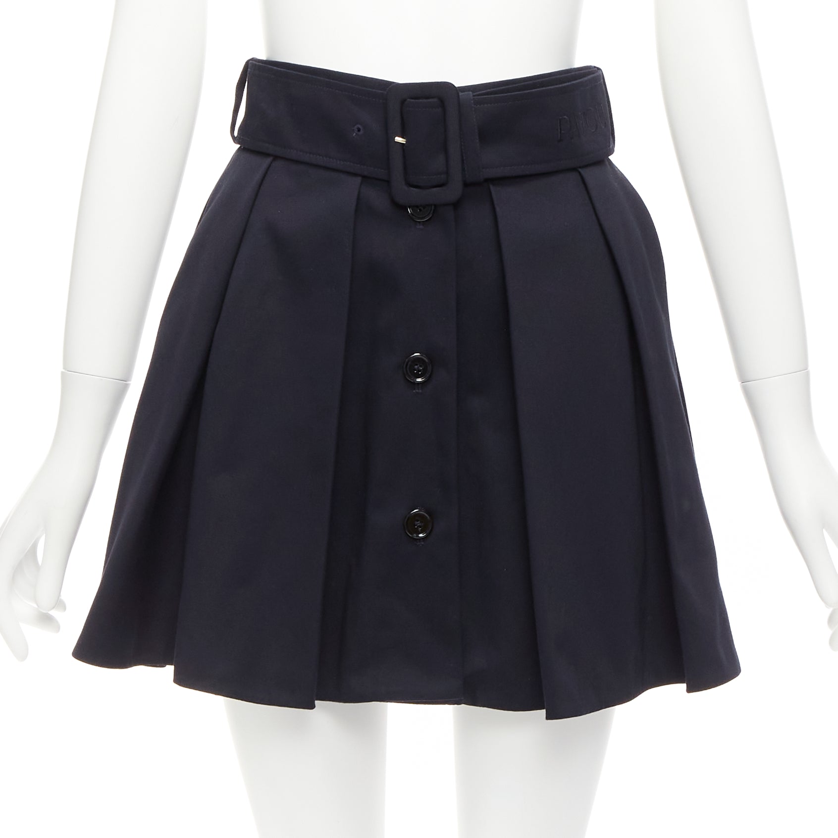 Patou Box Pleat Mini Skirt