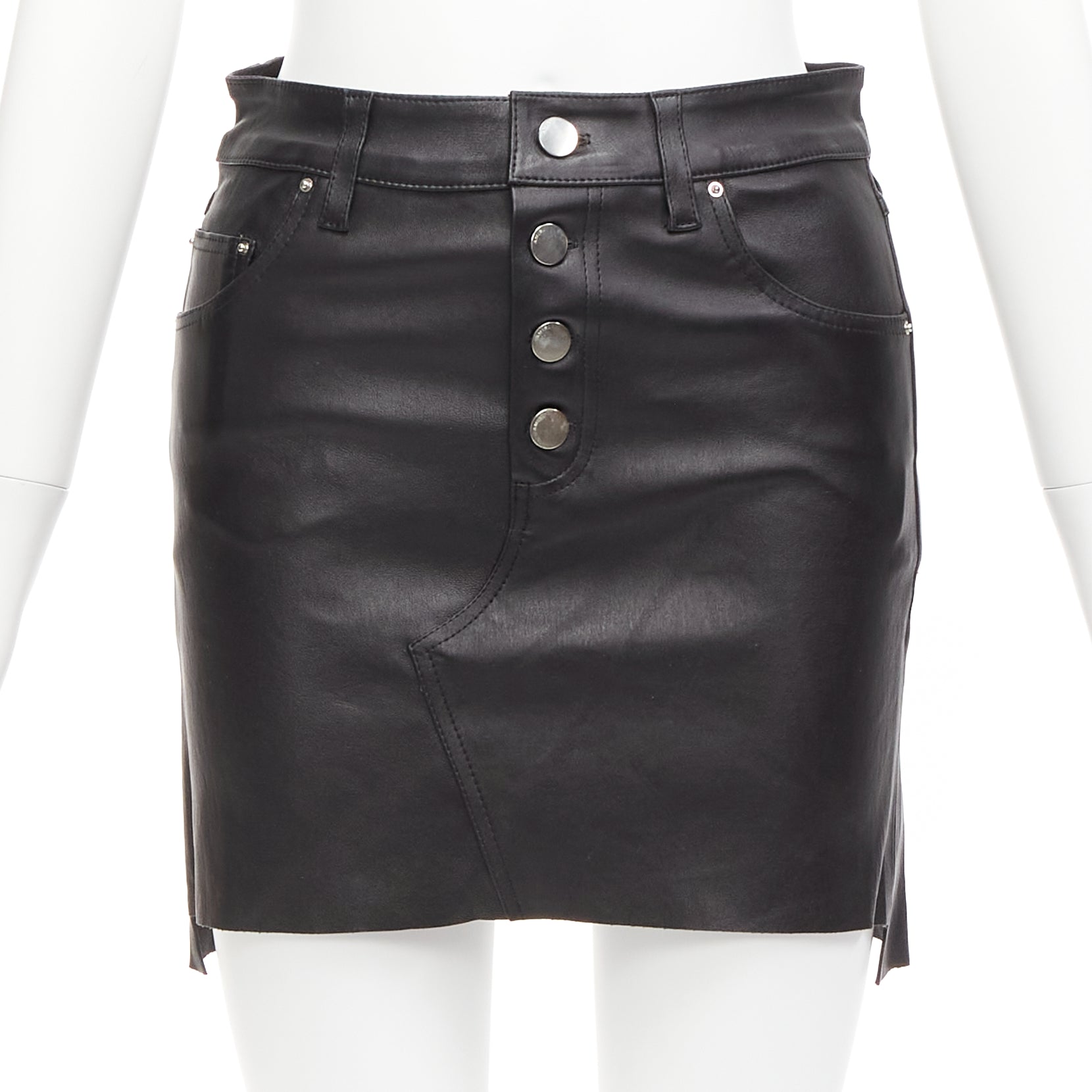 Amiri Leather Mini Skirt - Image 6