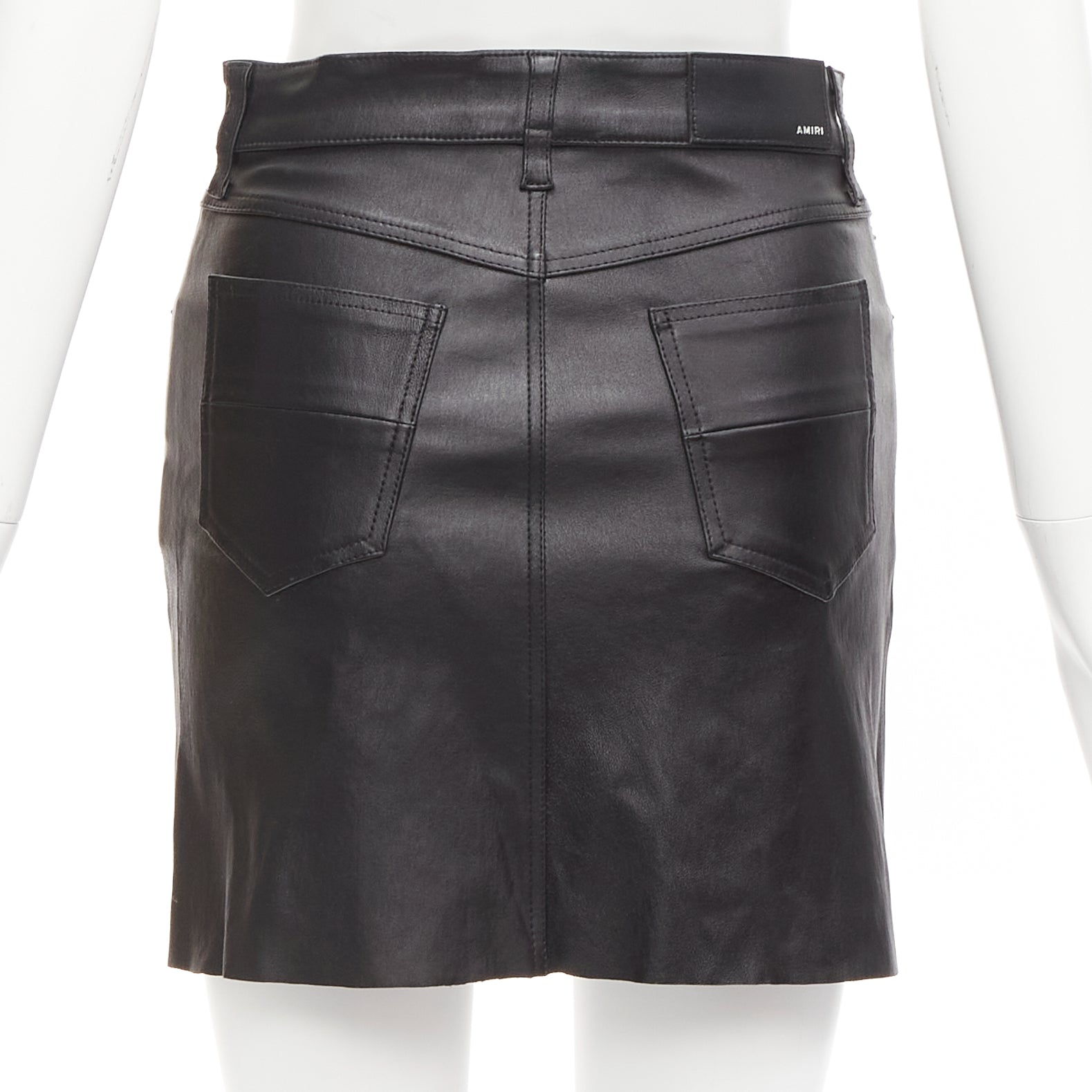 Amiri Leather Mini Skirt - Side view