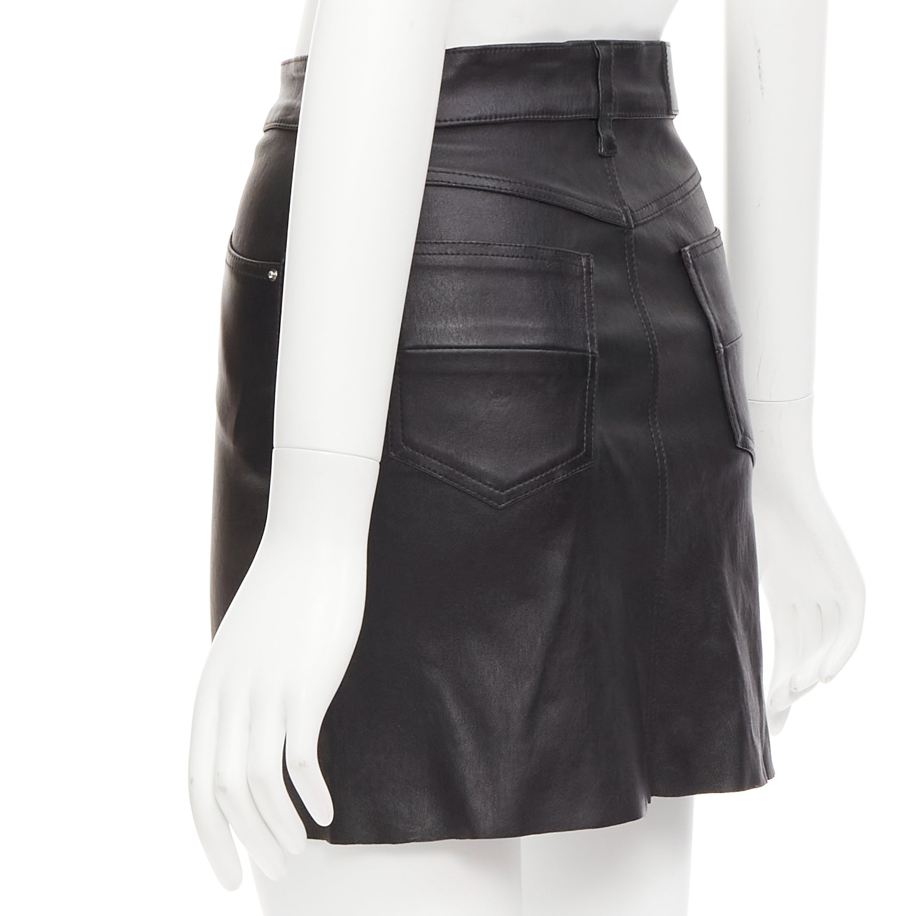 Amiri Leather Mini Skirt - Detail 1