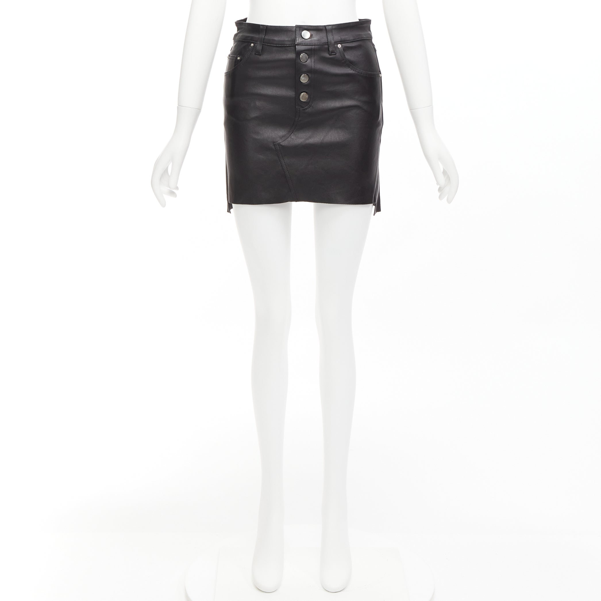 Amiri Leather Mini Skirt - Image 11