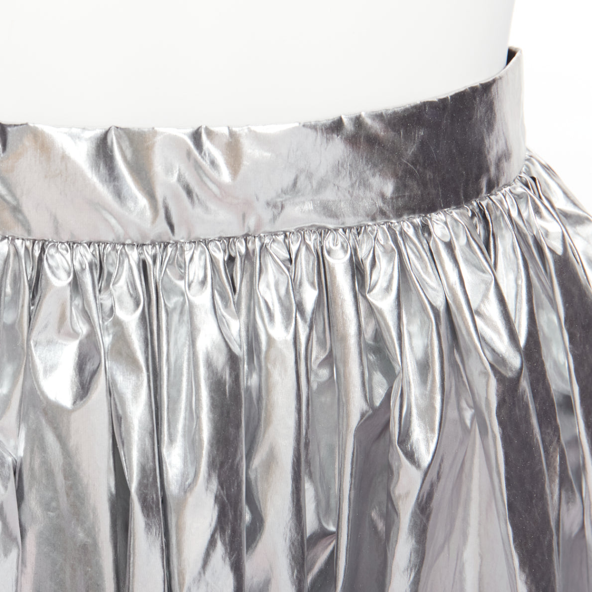 Alexander Mcqueen Silver Circle Skirt - Back view