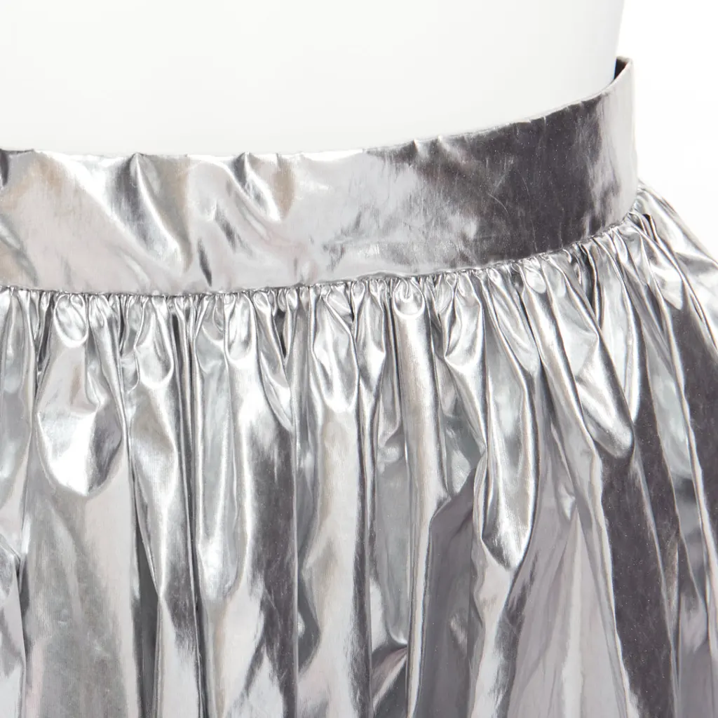 Alexander McQueen Silver Circle Skirt Silver Polyester Very good - Back View