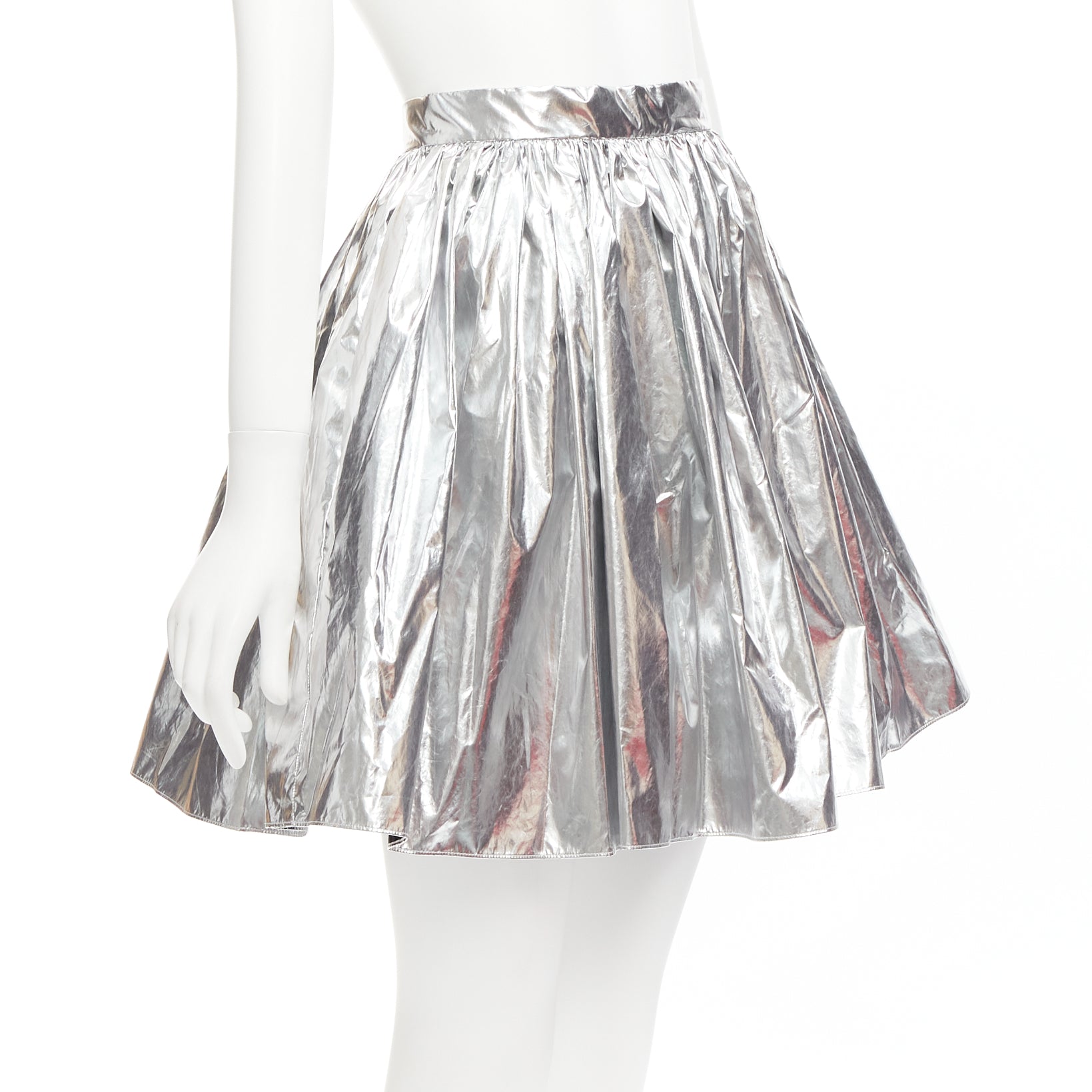 Alexander Mcqueen Silver Circle Skirt - Image 6