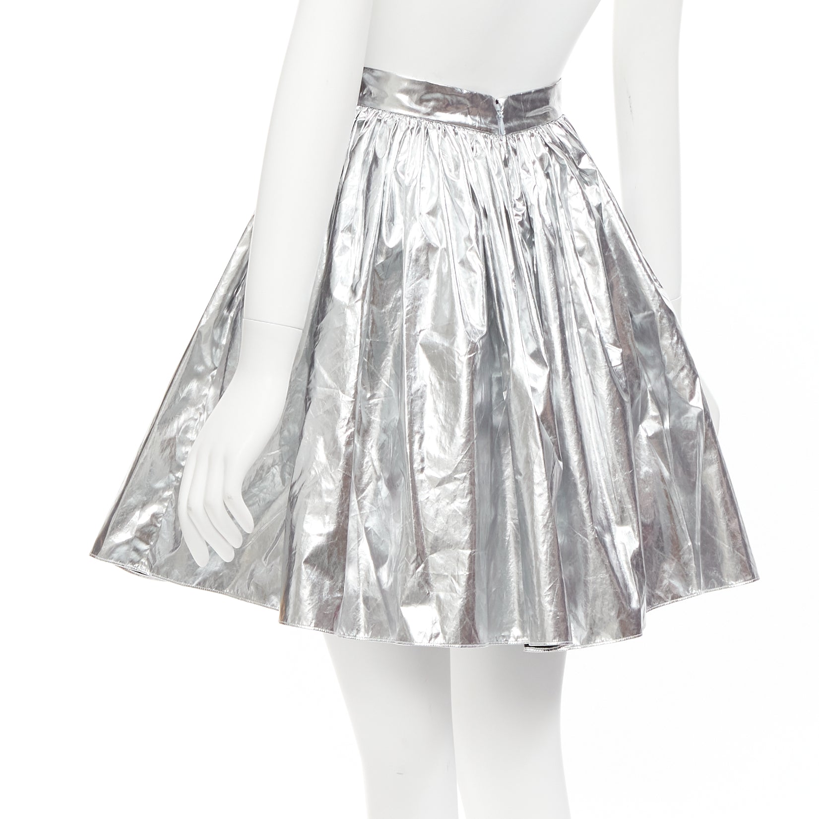 Alexander Mcqueen Silver Circle Skirt - Detail 1