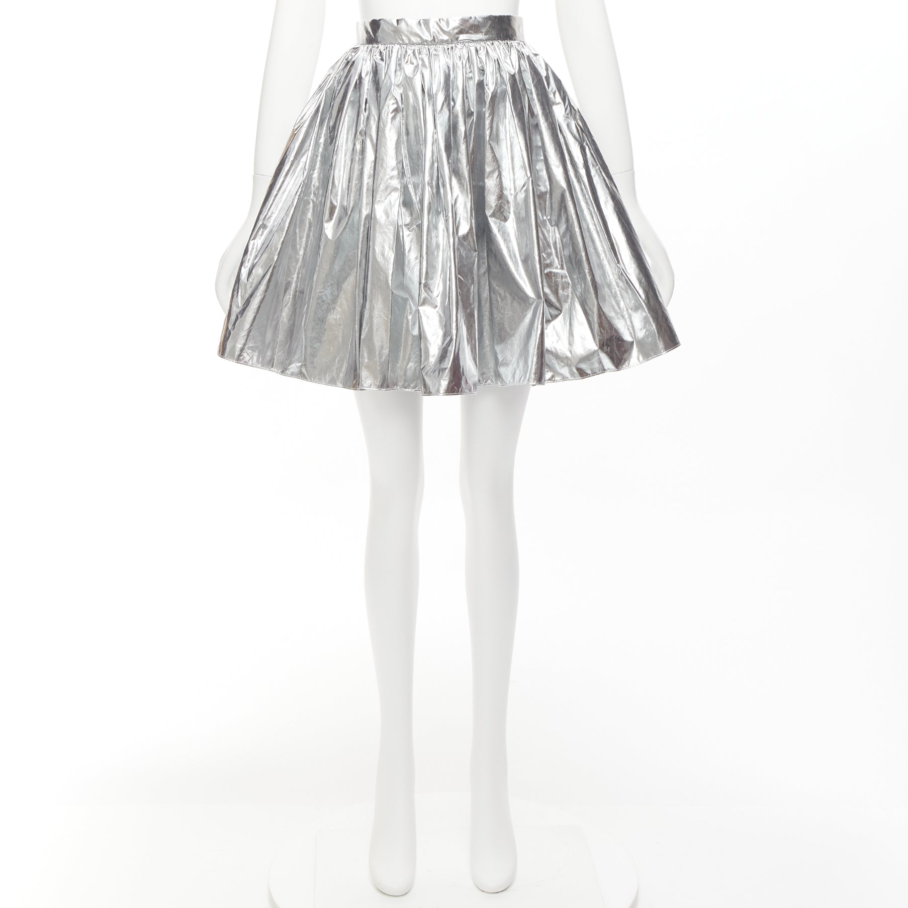 Alexander Mcqueen Silver Circle Skirt - Image 11