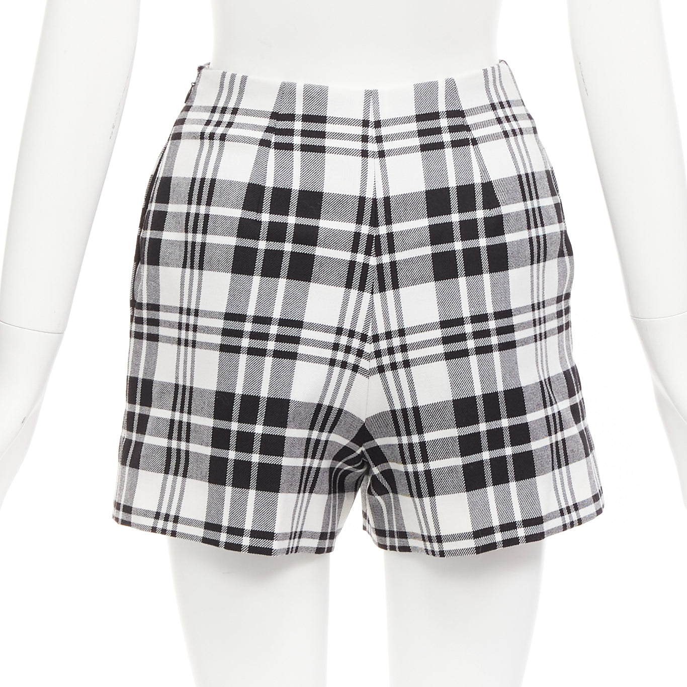 Dior Checked Wool Shorts - Side view