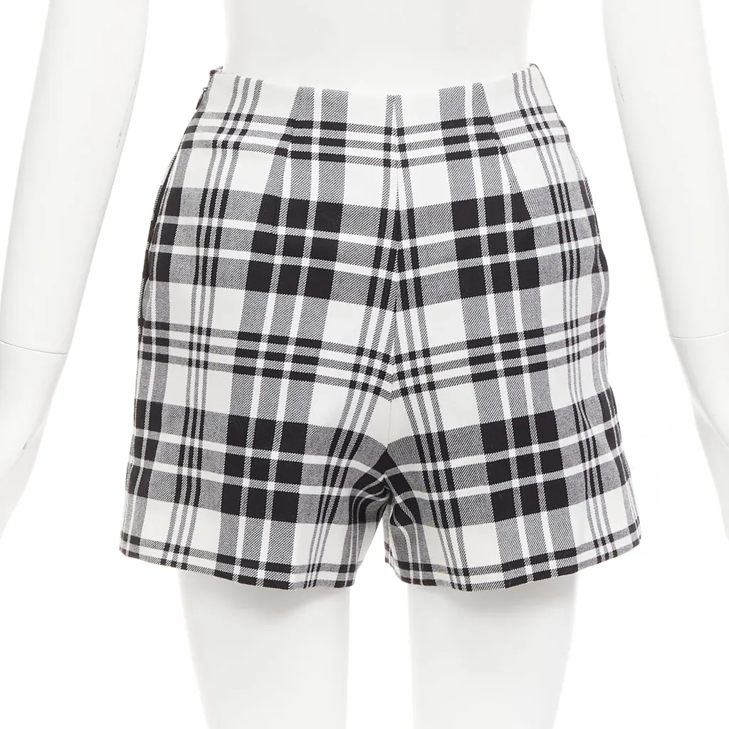 Dior Checked Wool Shorts Black Wool Never worn - Box View