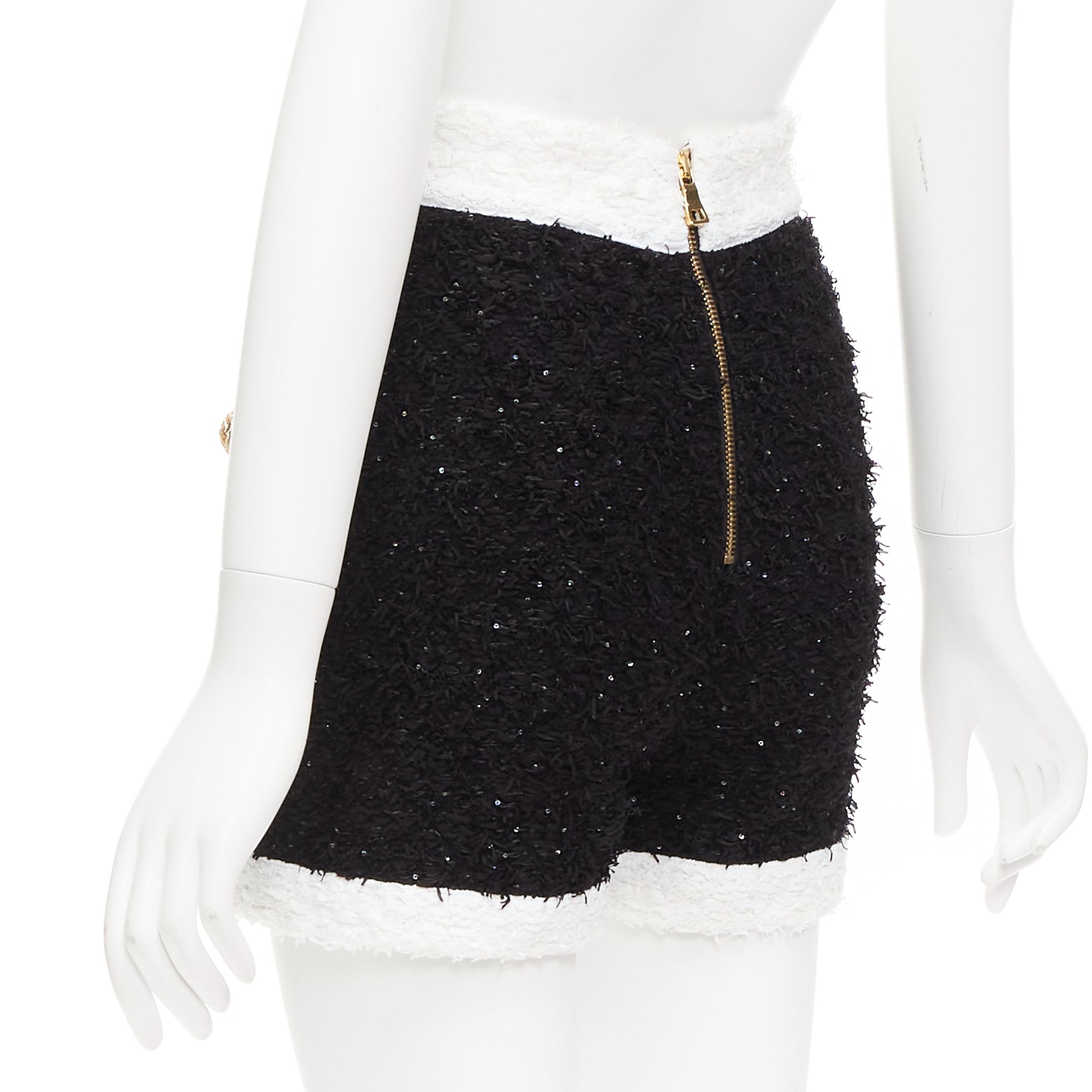 Balmain Sequins Tweed Shorts - Detail 1