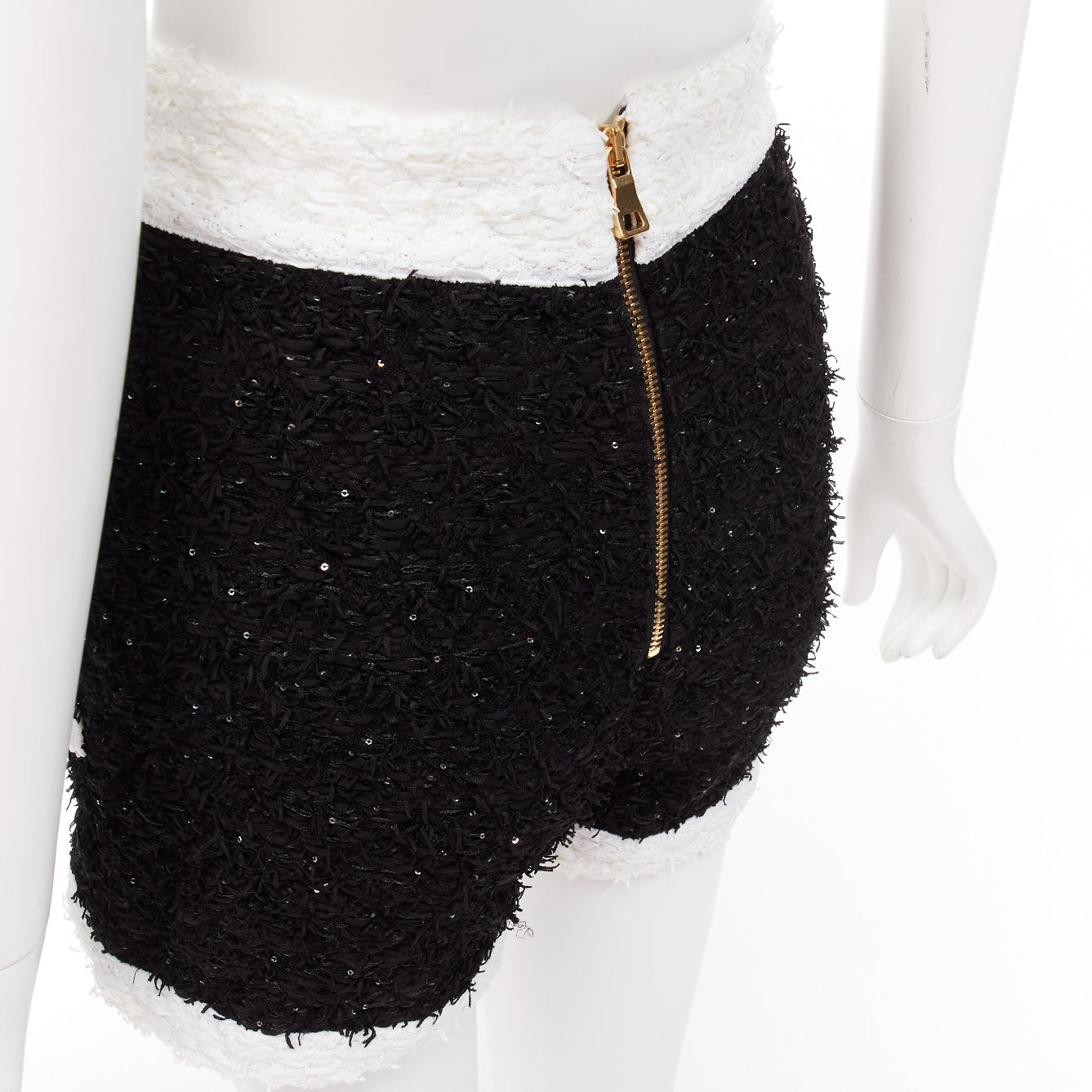 Balmain Sequins Tweed Shorts - Detail 2