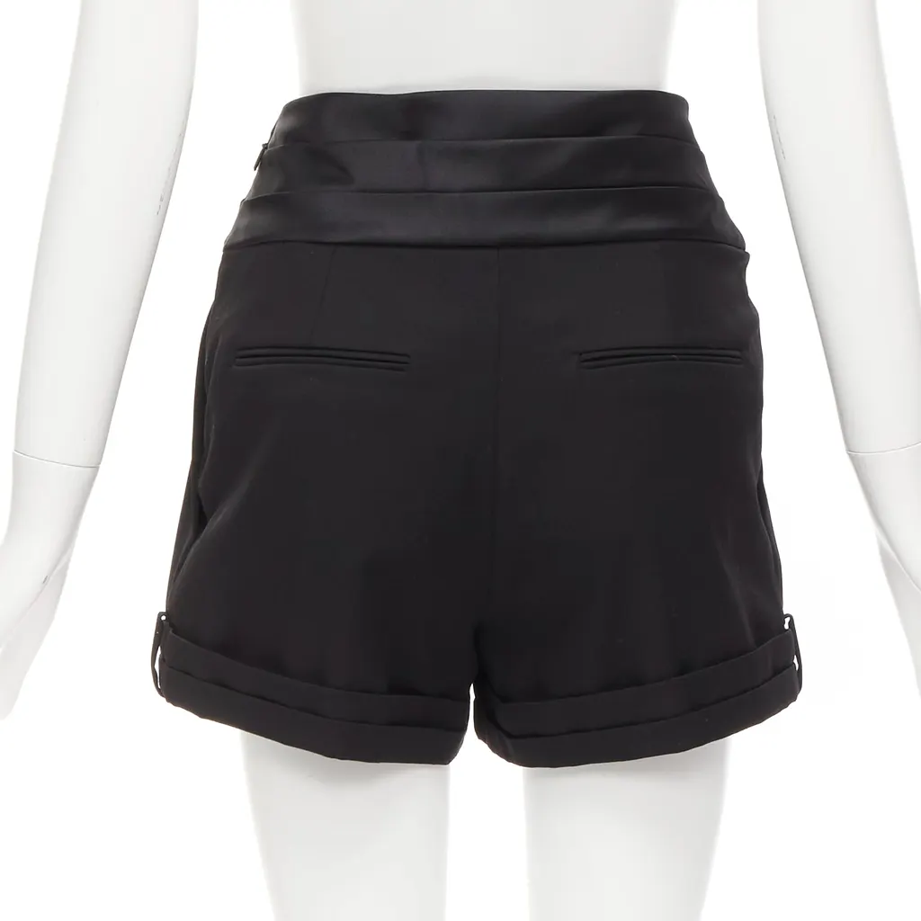 Saint Laurent Cumberband Wool Shorts Black Wool Never worn - Box View