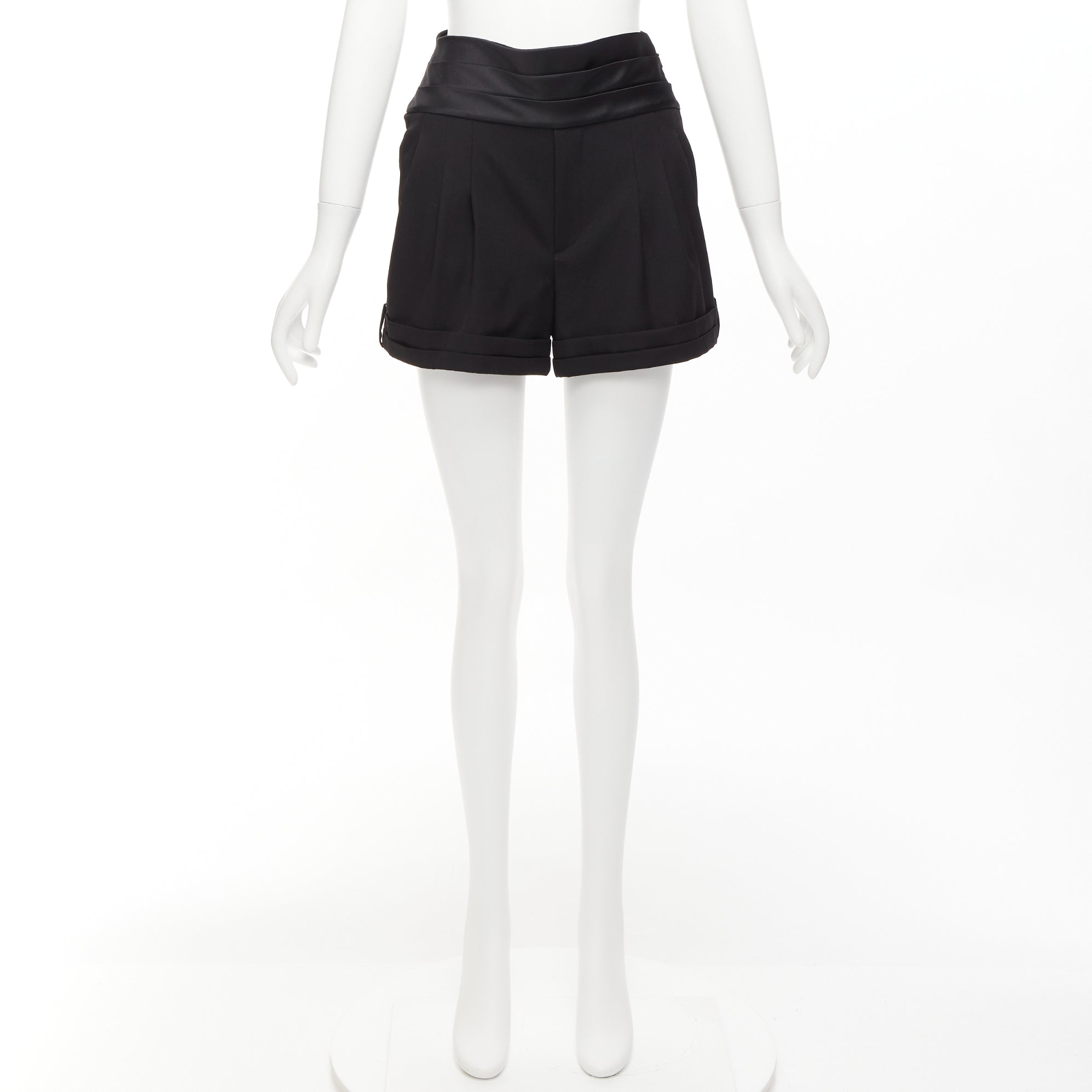 Saint Laurent Cumberband Wool Shorts - Image 11