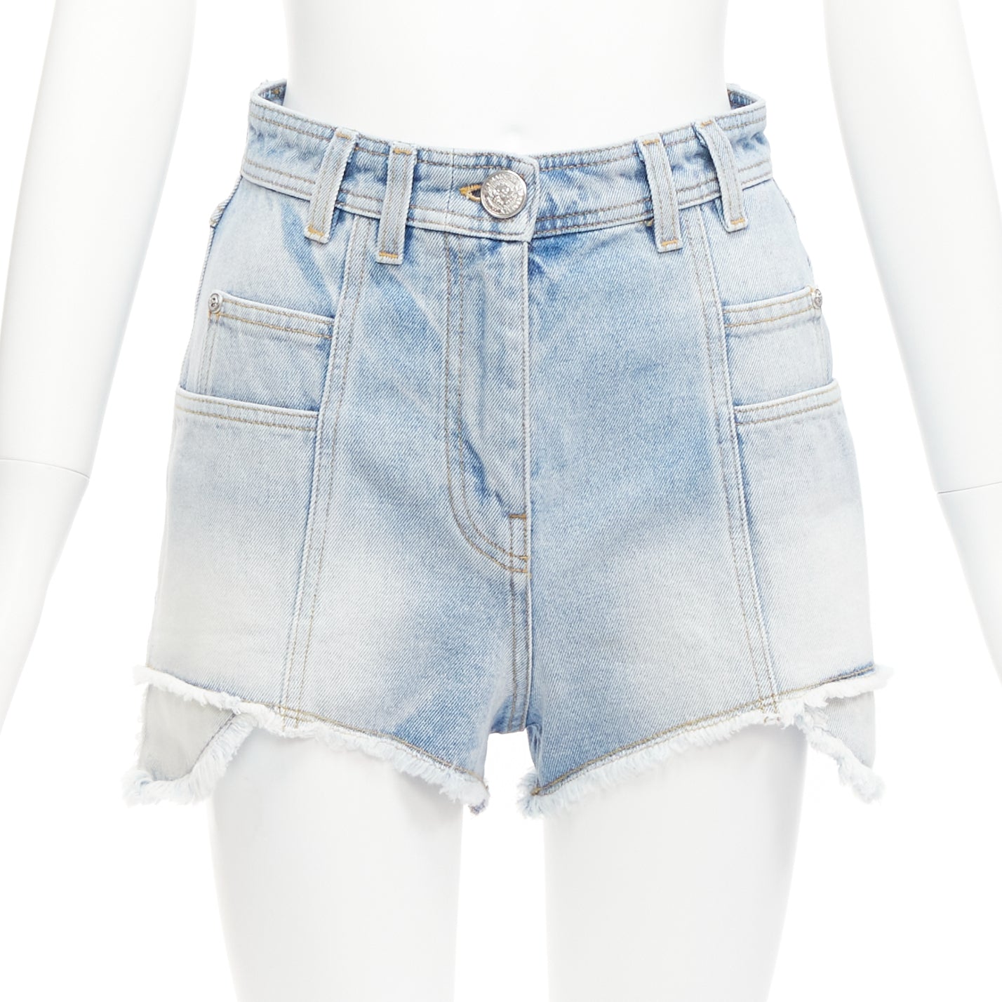 Balmain Cargo Denim Shorts