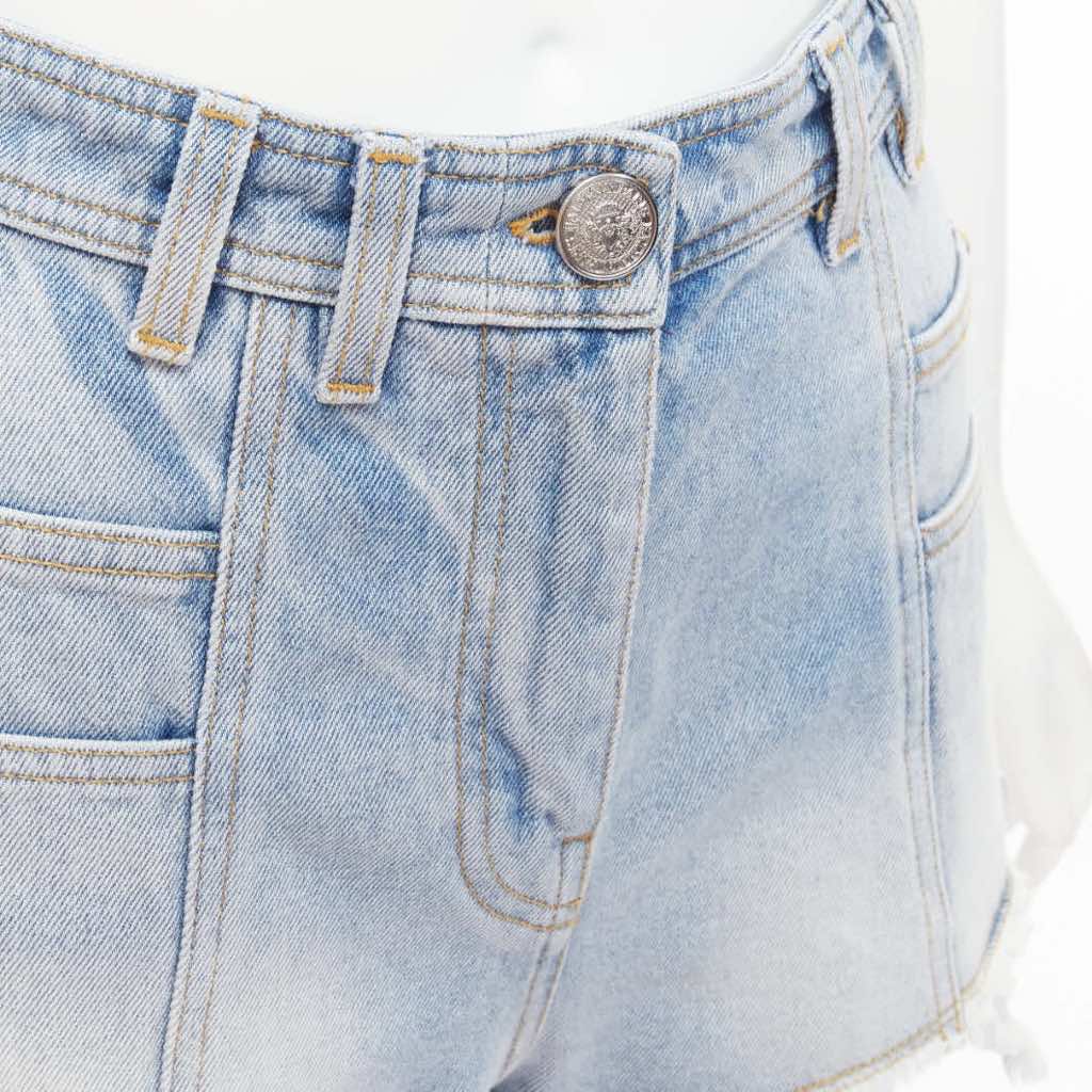 Balmain Cargo Denim Shorts - Back view