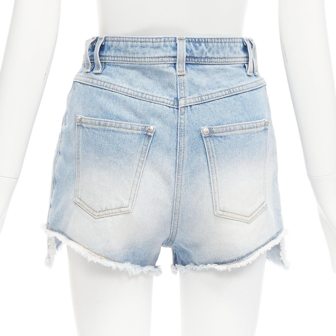 Balmain Cargo Denim Shorts - Side view